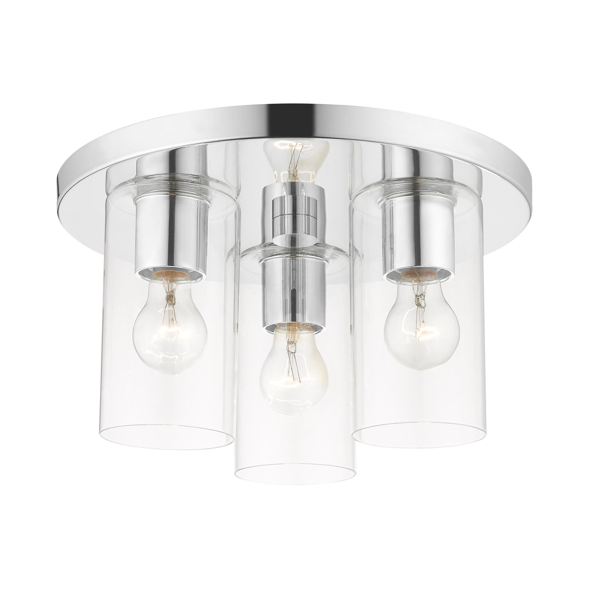 Shown in Polished Chrome finish and Clear glass and Clear Glass shade