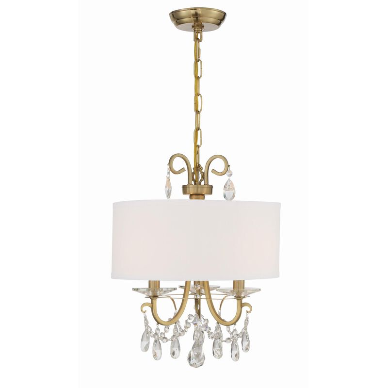 Othello 15 Inch 3 Light Mini Chandelier by Crystorama