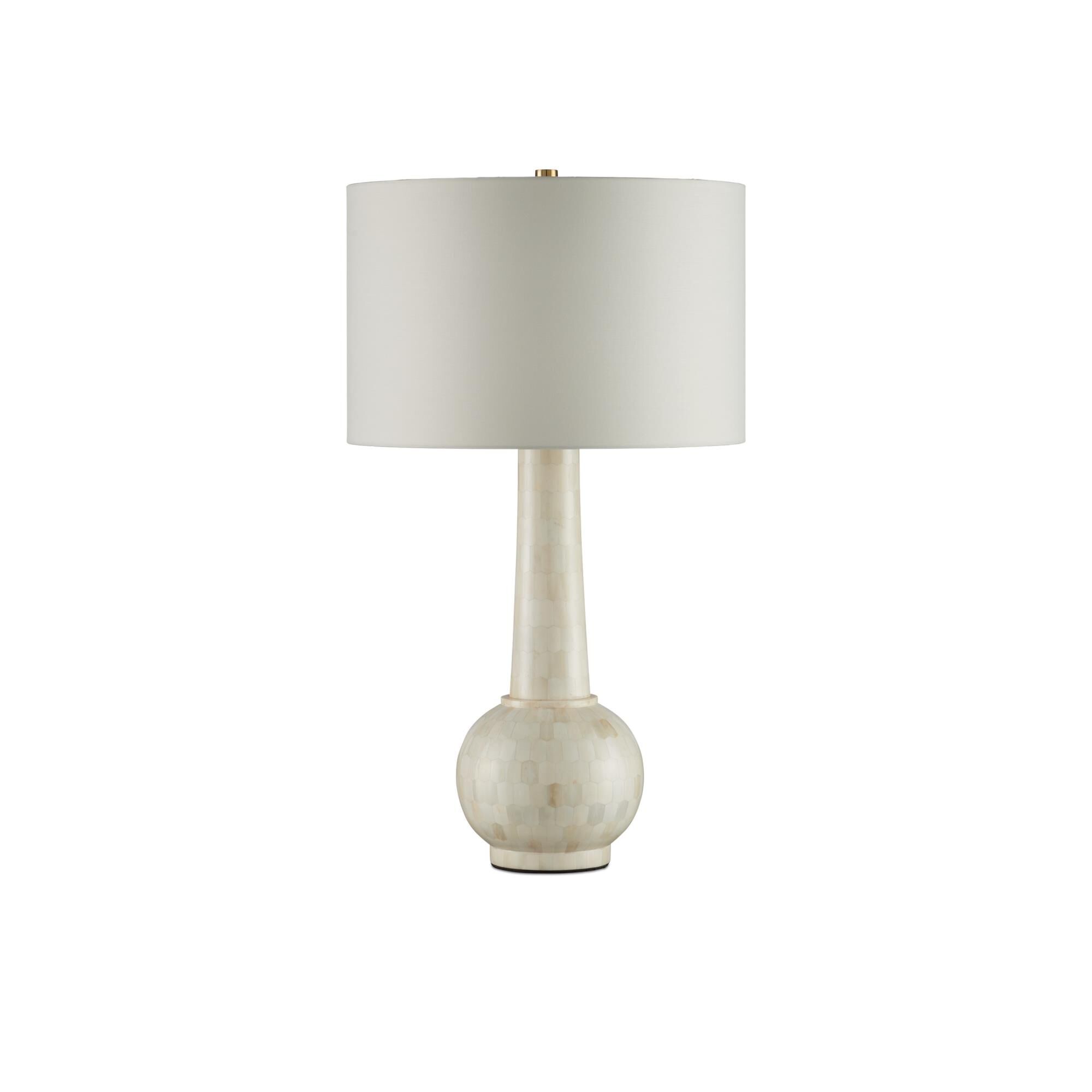 Shown in Natural Bone finish and Light Beige Linen shade