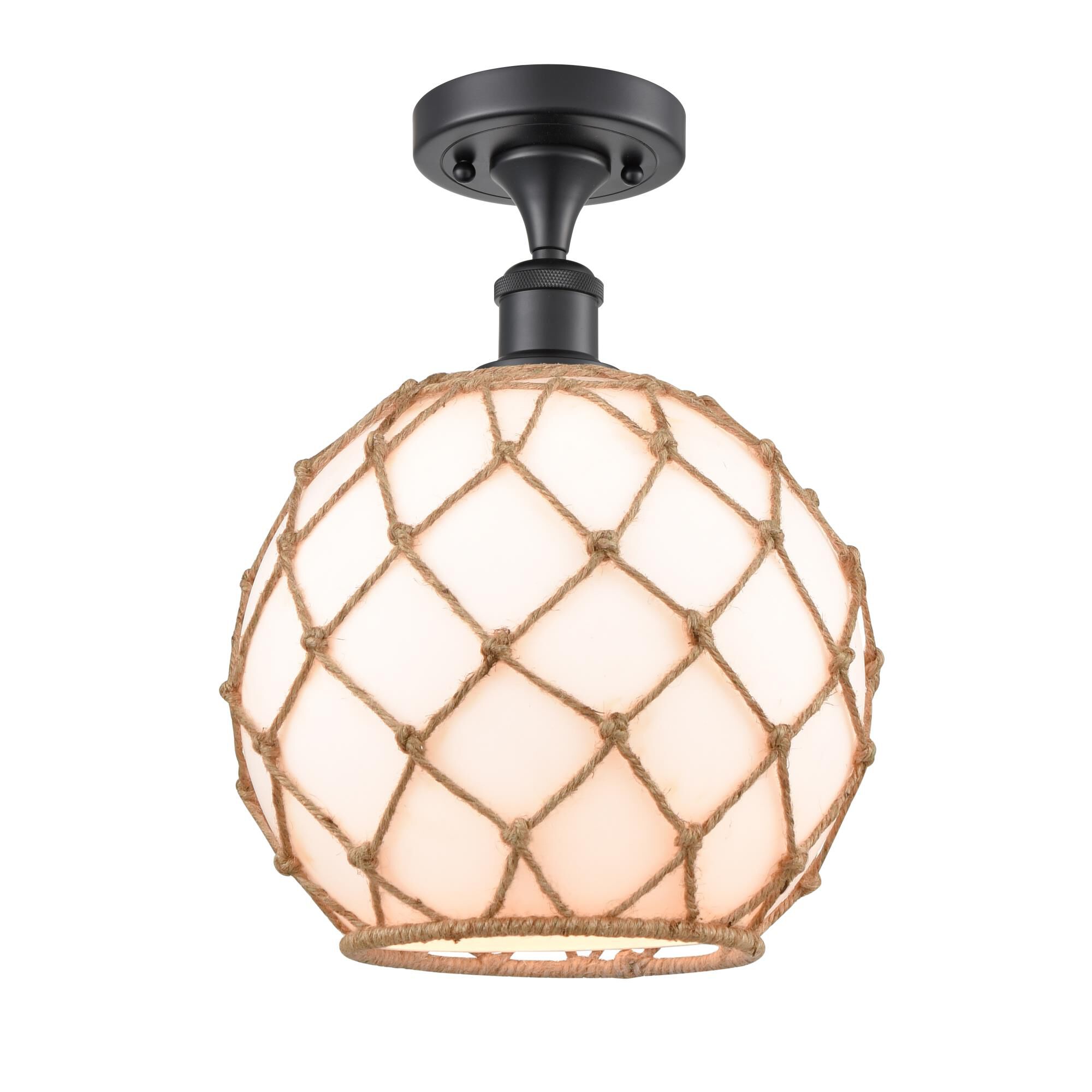 Bruno Marashlian Farmhouse Rope 10 Inch Semi Flush Mount by Innovations Lighting