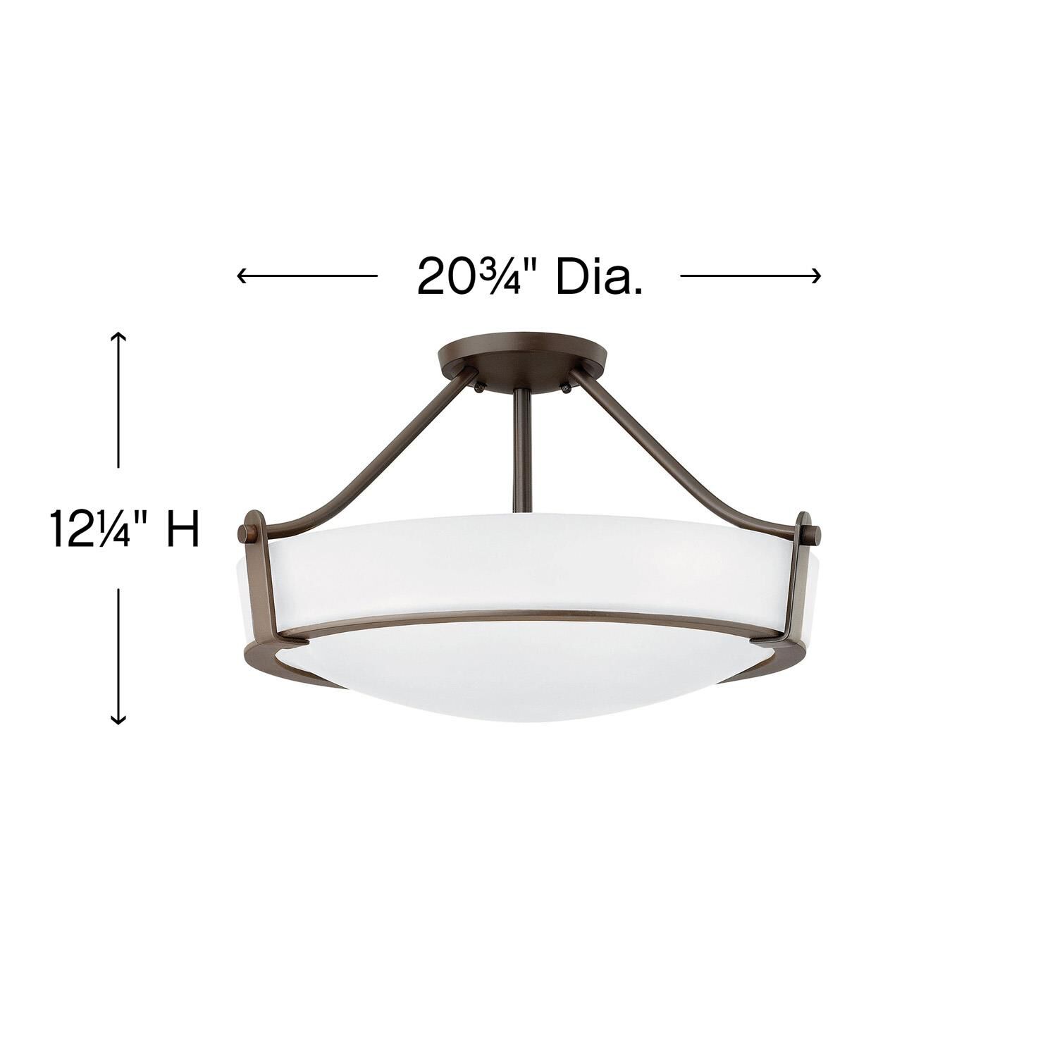 Hathaway 20 Inch 4 Light Semi Flush Mount by Hinkley Lighting