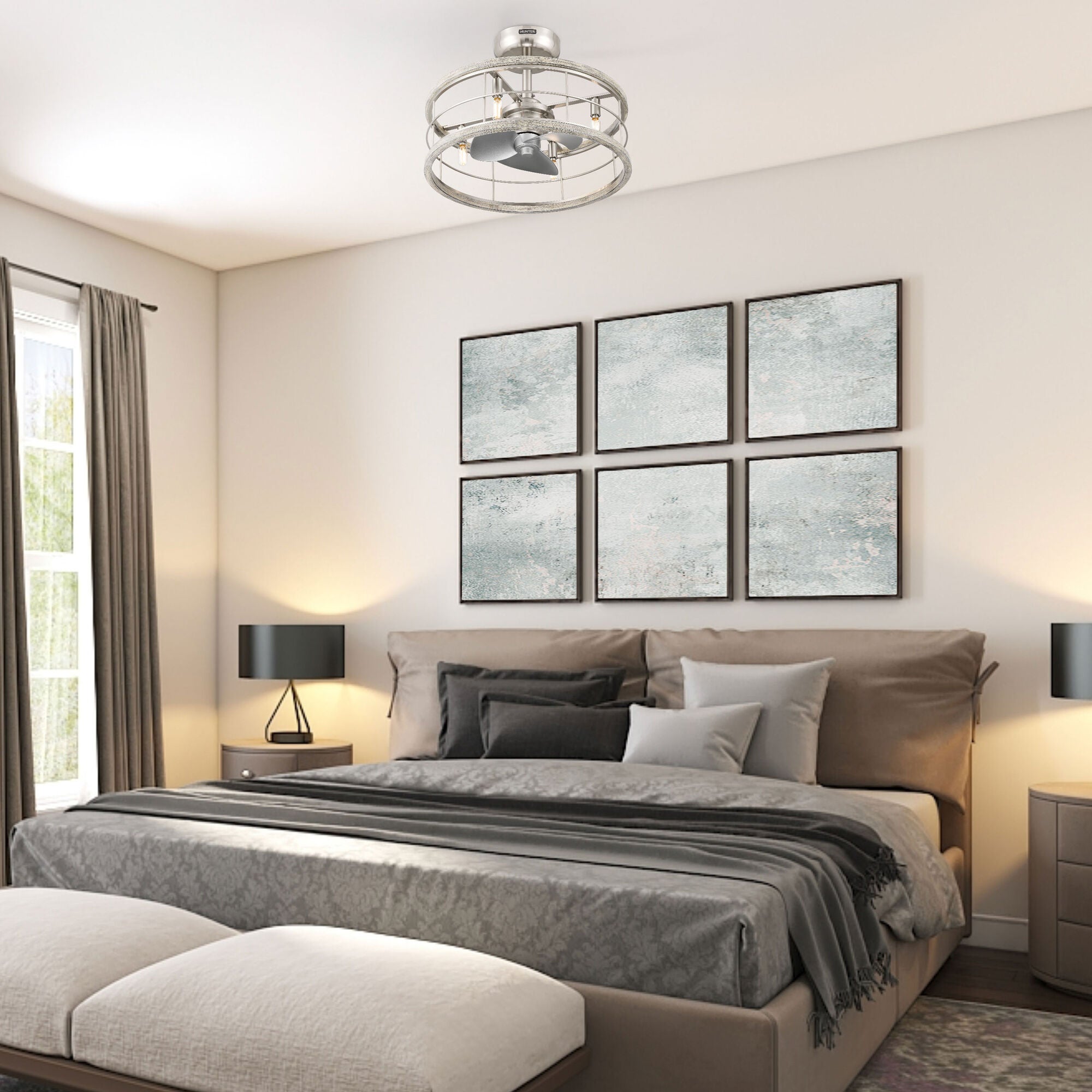 Haven 22 Inch Chandelier Ceiling Fan with Light Kit,