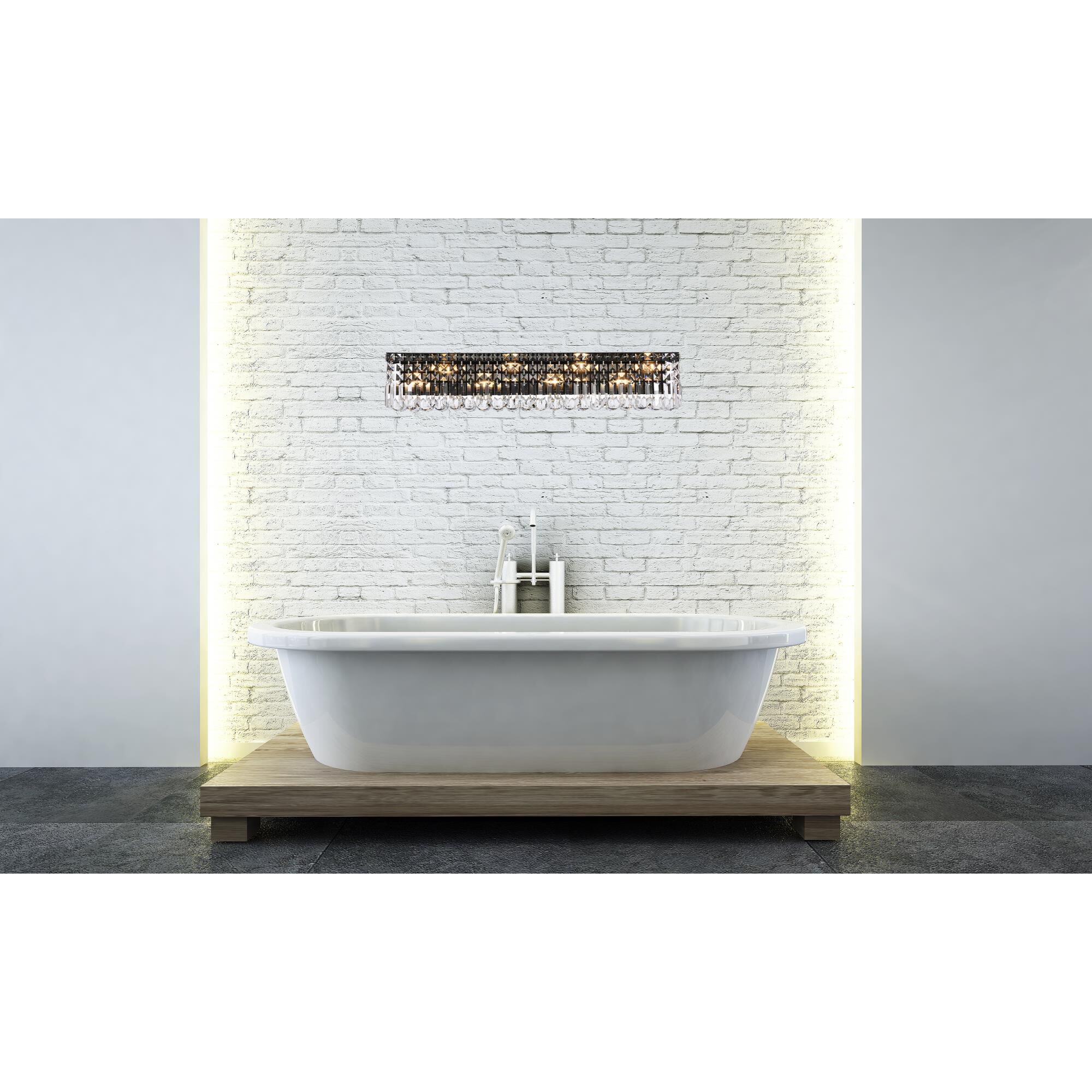 Shown in Black finish and Clear Royal Cut crystal