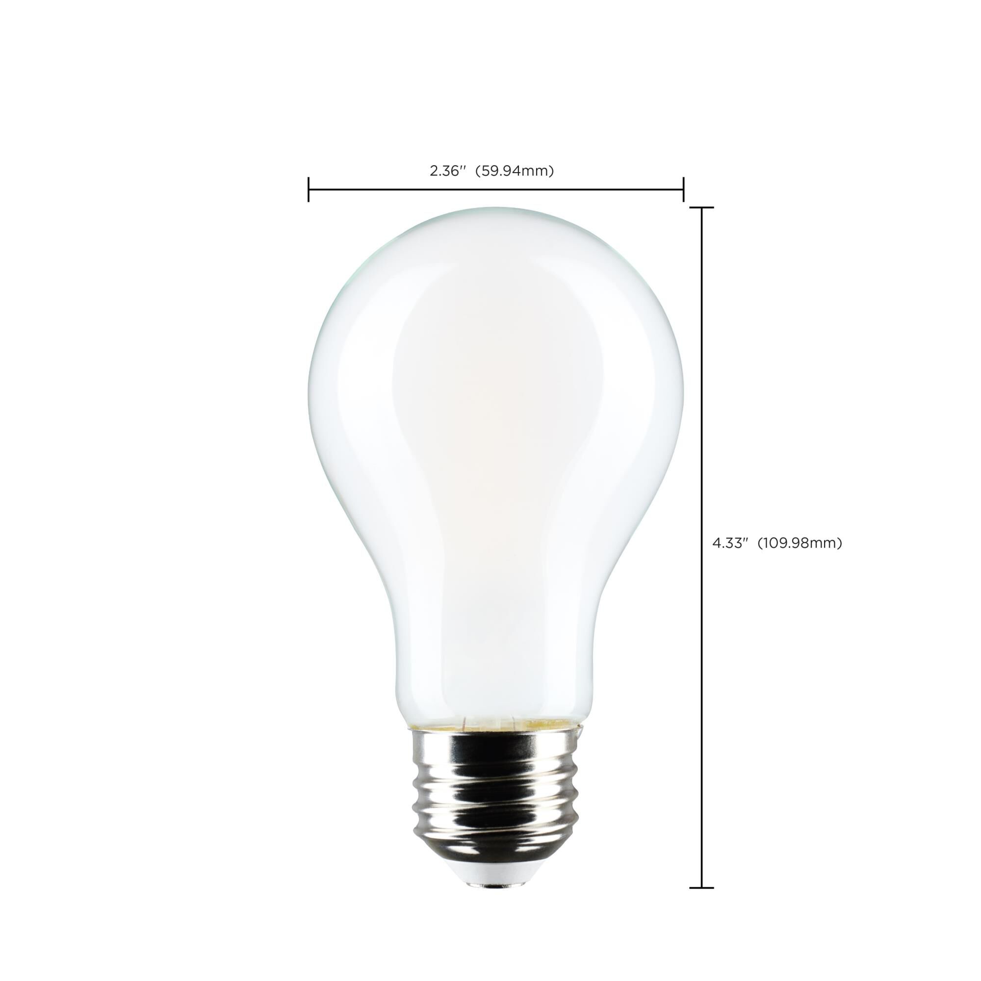 Dimmable 8 Watt 3000K A19 LED Light Bulb by Satco