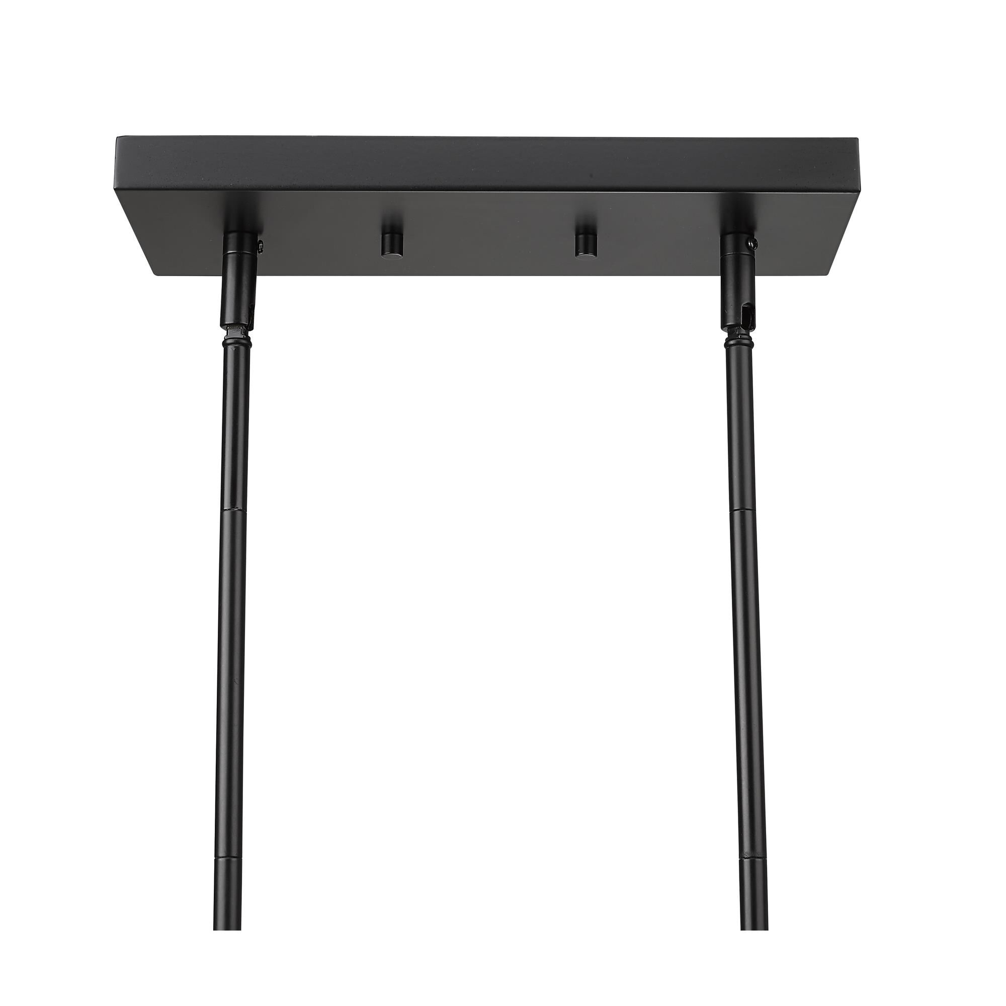 Shown in Matte Black finish and -- glass and -- shade