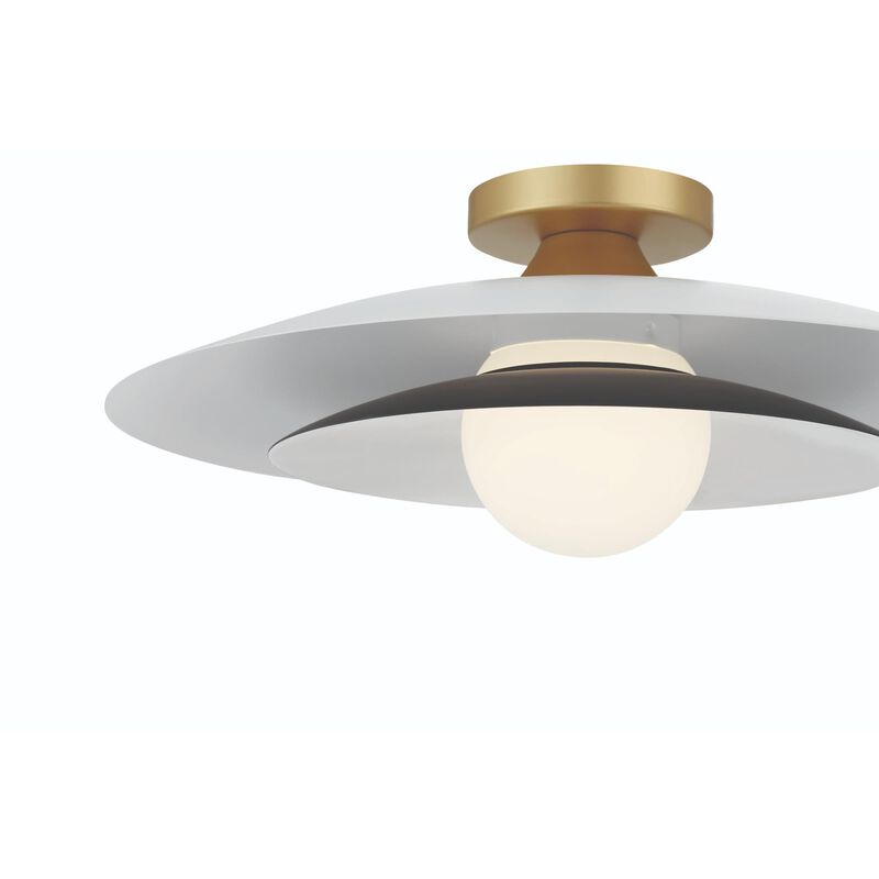 Welsh 18 Inch 1 Light LED Semi Flush Mount by Eurofase Lighting