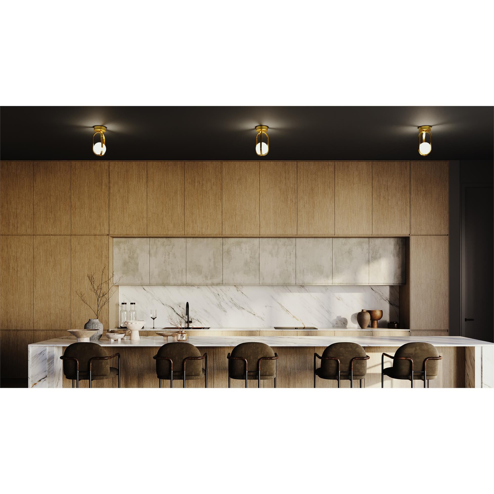 Milan 7 Inch Semi Flush Mount,