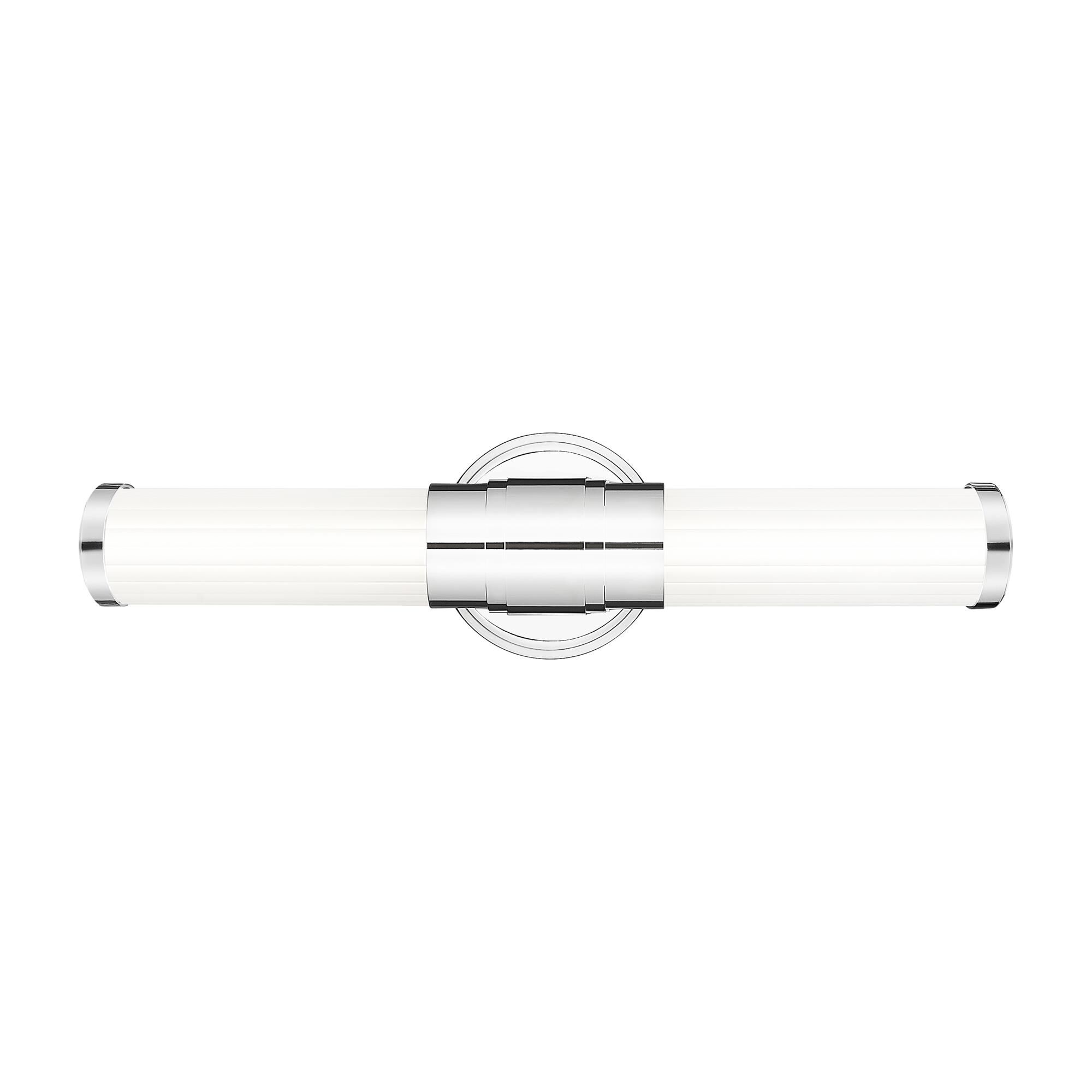 Shown in Chrome finish and Opal White glass and Opal White shade