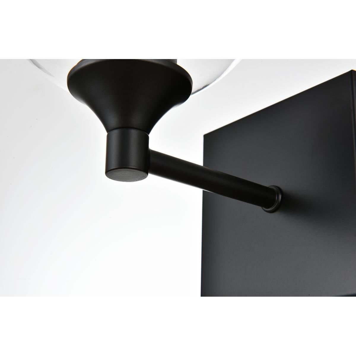 Shown in Black  finish and Clear glass