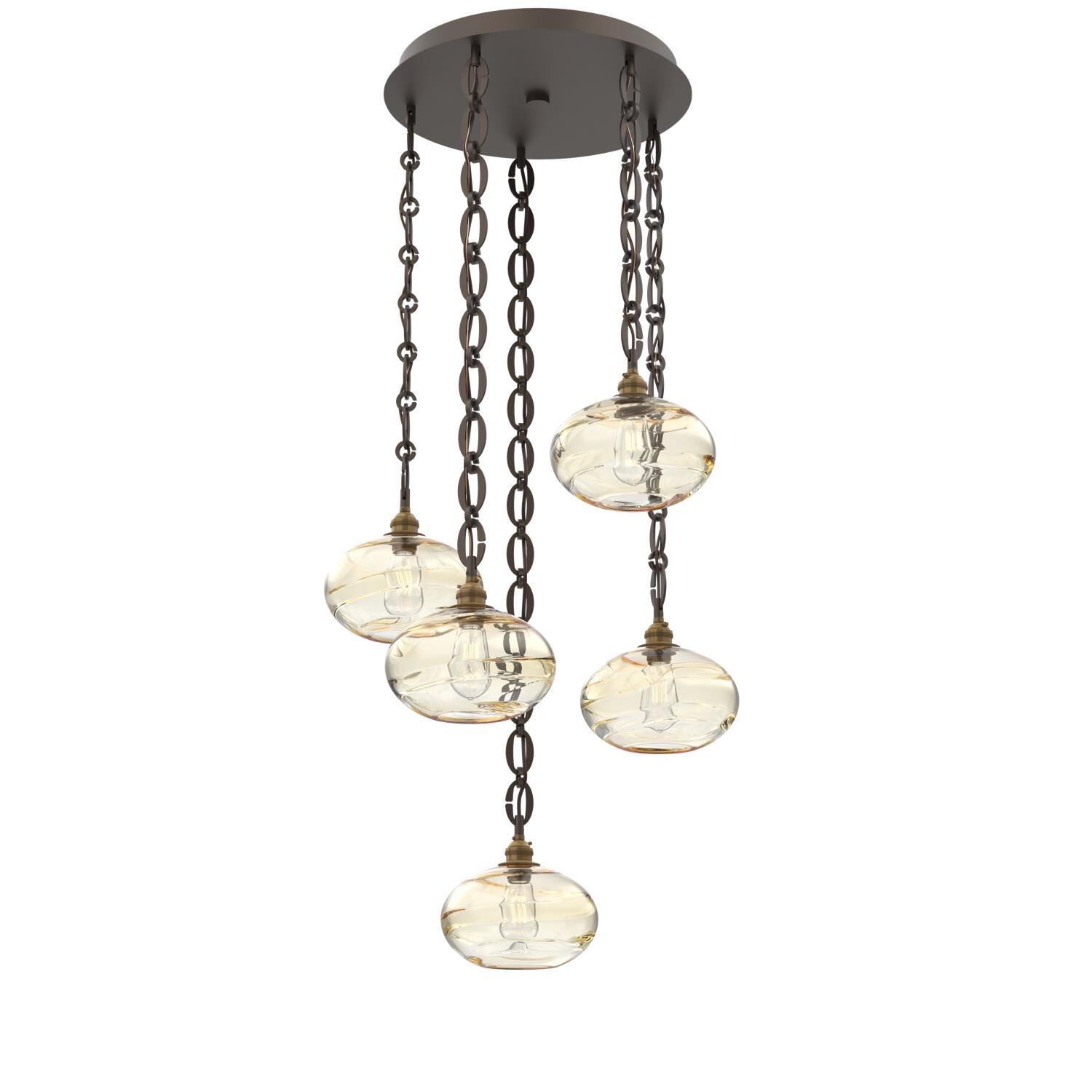 Levi Wilson Coppa 22 Inch Multi Light Pendant by Hammerton Studio