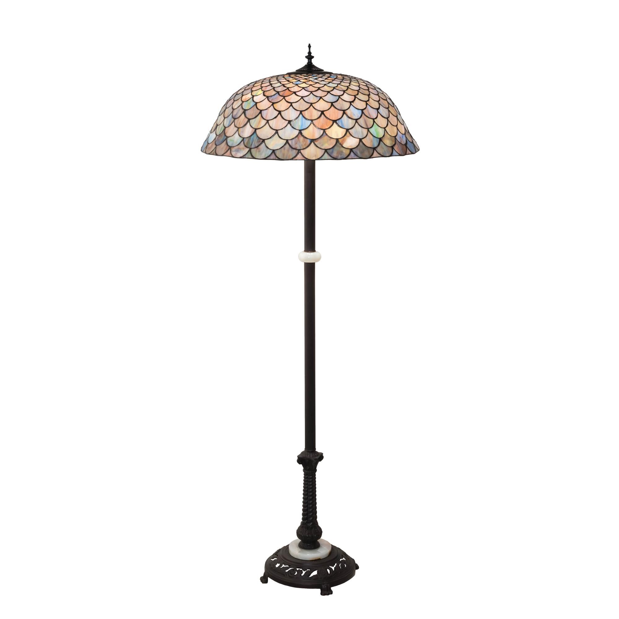 Tiffany Fishscale 62 Inch Floor Lamp by Meyda Lighting
