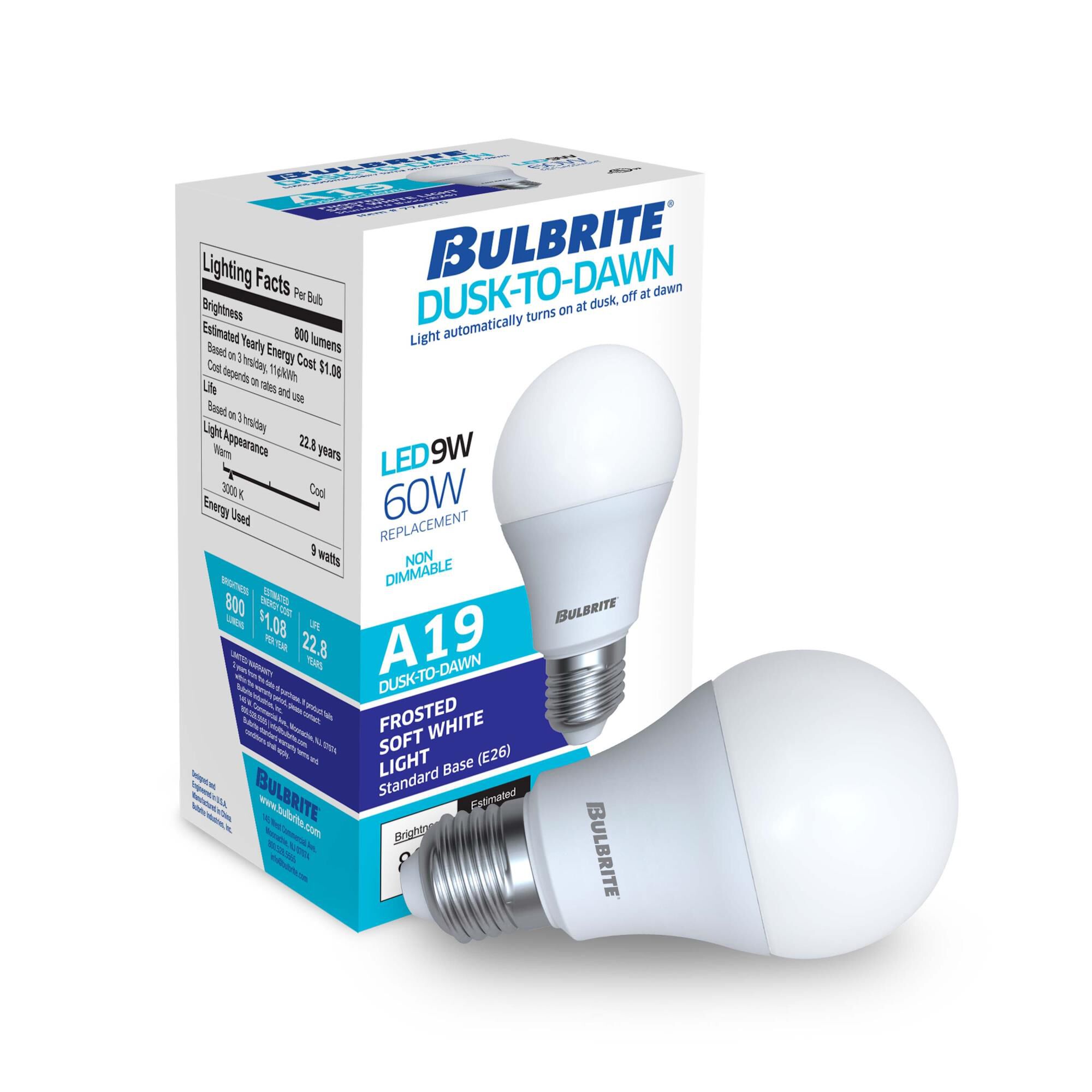 9 Watt 3000K A19 LED Light Bulb by Bulbrite