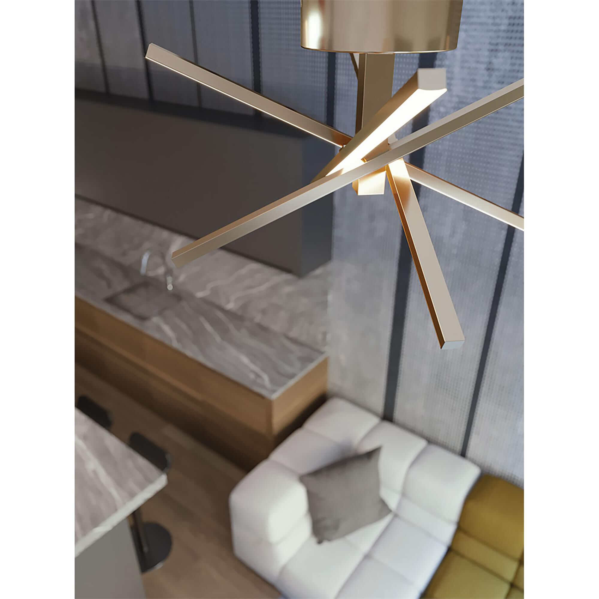 Shown in Satin Brass finish and White Acrylic shade