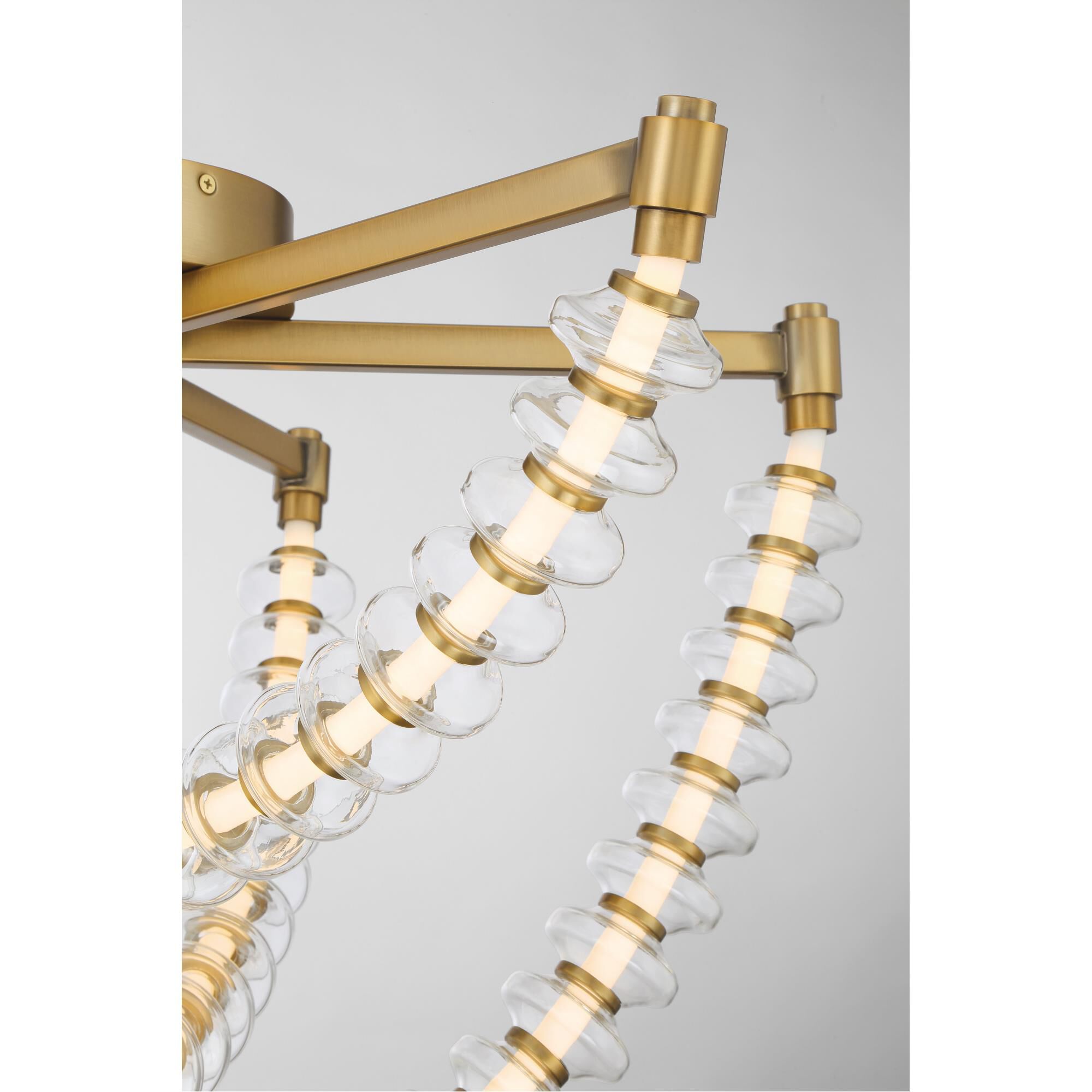 Shown in Legacy Brass finish and Clear glass and Glass shade