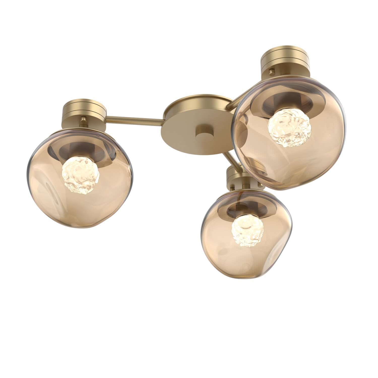 Shown in Gilded Brass finish and Bronze with Rounded Gem glass