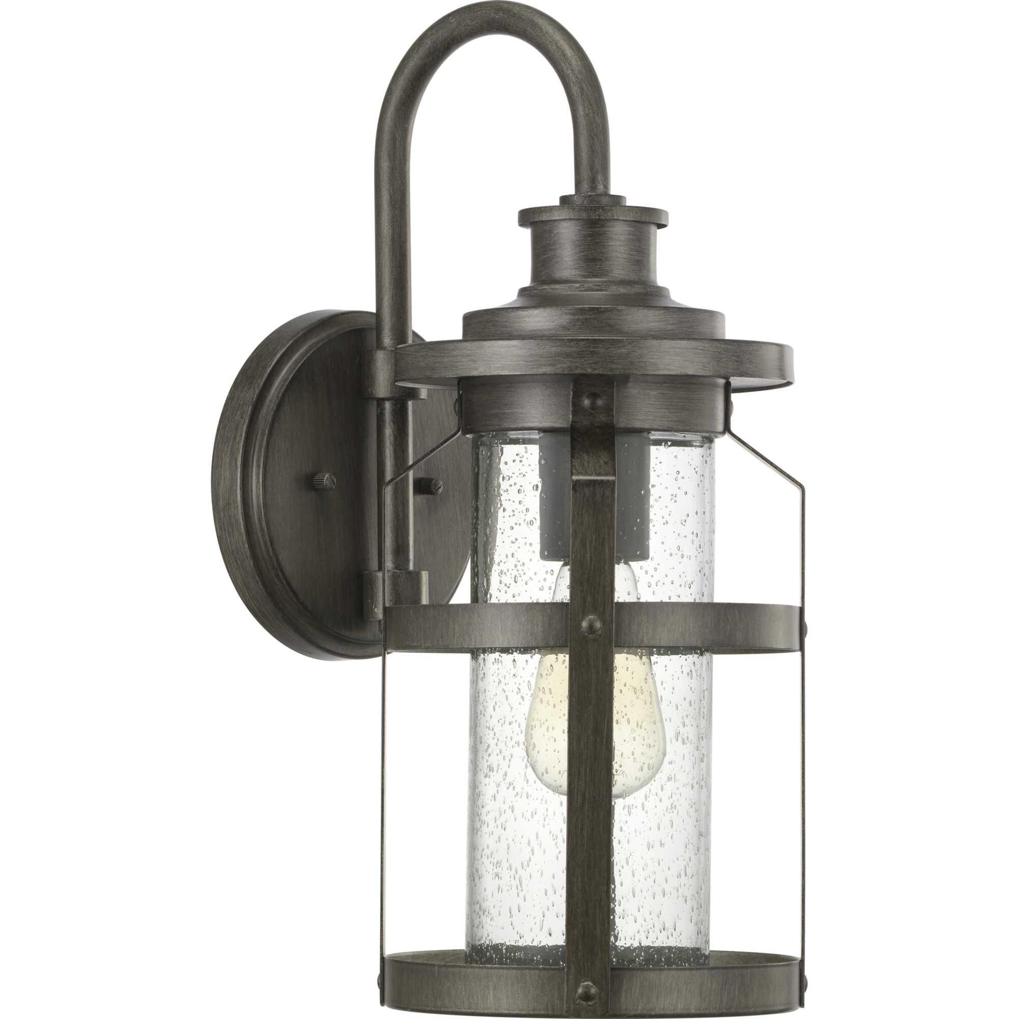 Shown in Antique Pewter finish and Clear Seeded glass