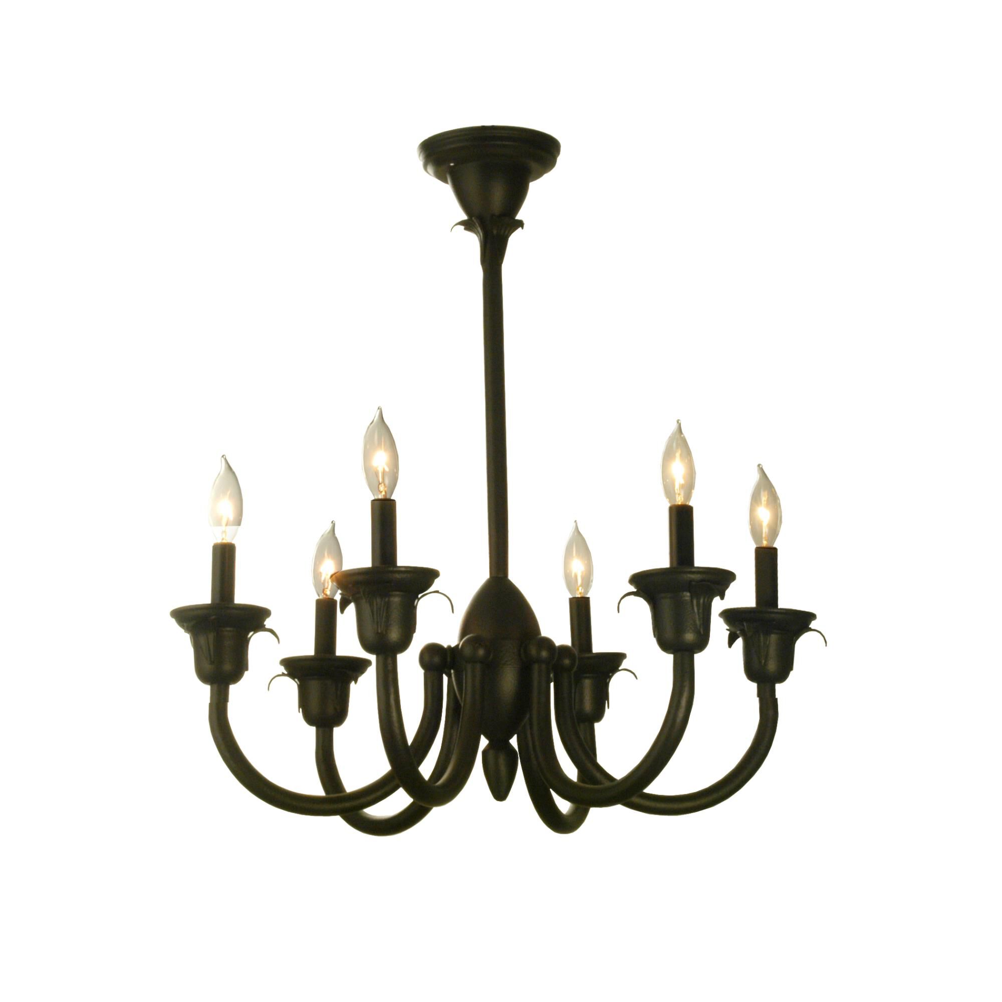 Rhythm 27 Inch 6 Light Chandelier by Meyda Lighting