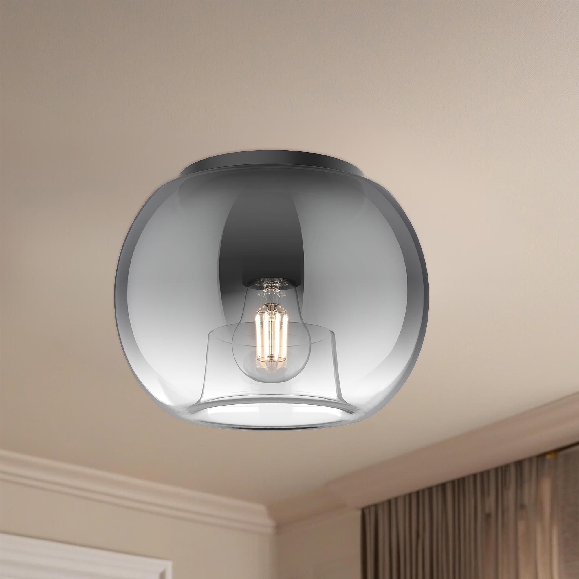 Shown in Black finish and Smoked glass