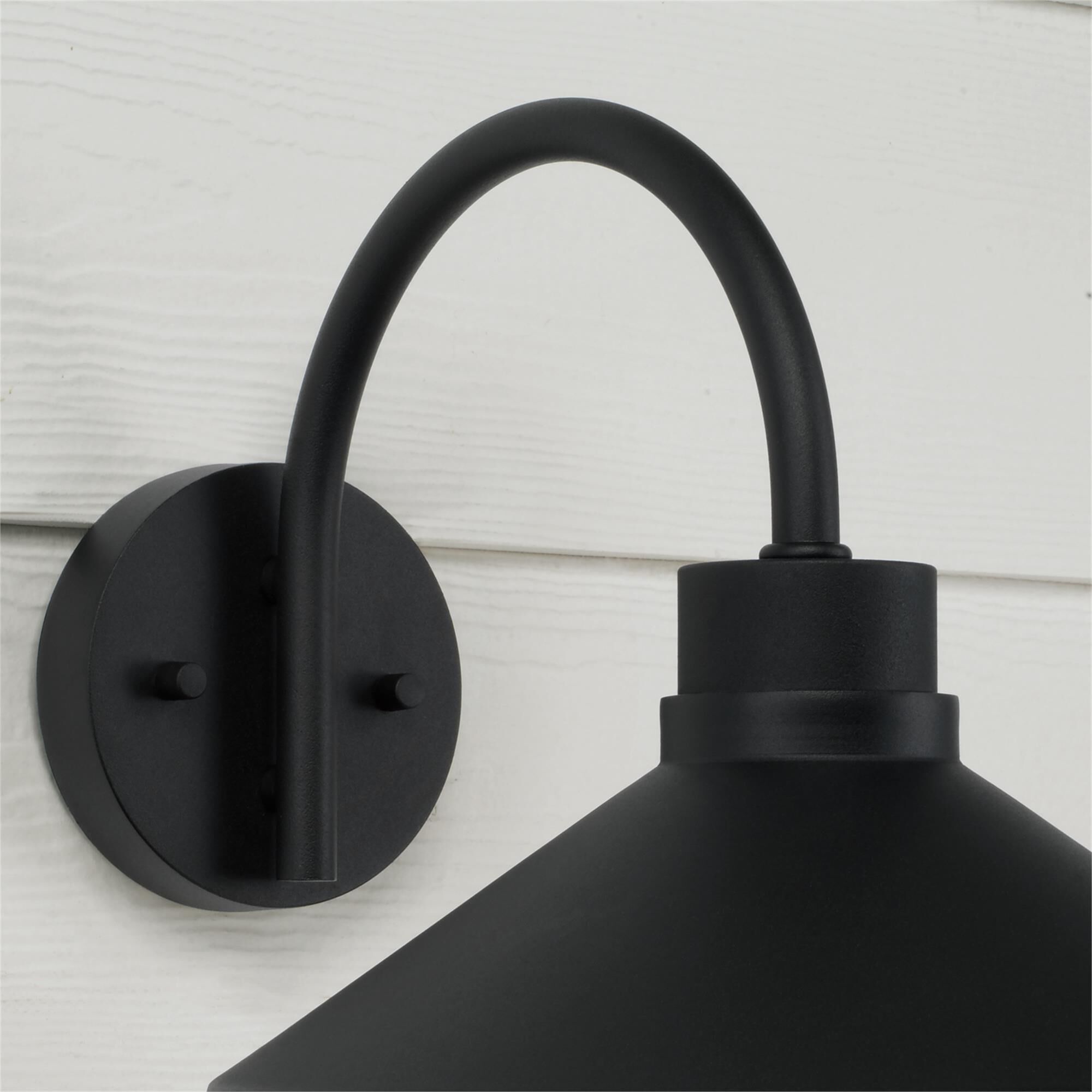 Shown in Black finish and Metal with White Interior shade