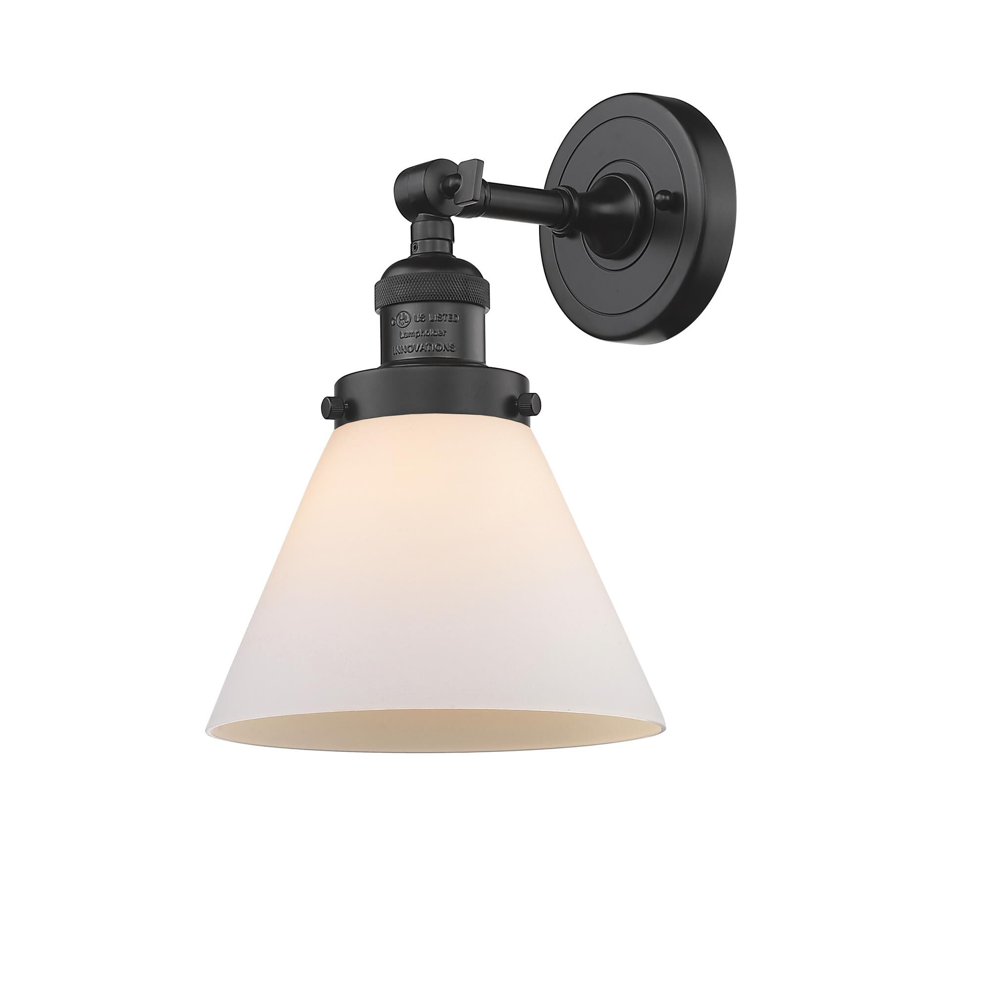 Shown in Oil Rubbed Bronze finish and Matte White Cased glass