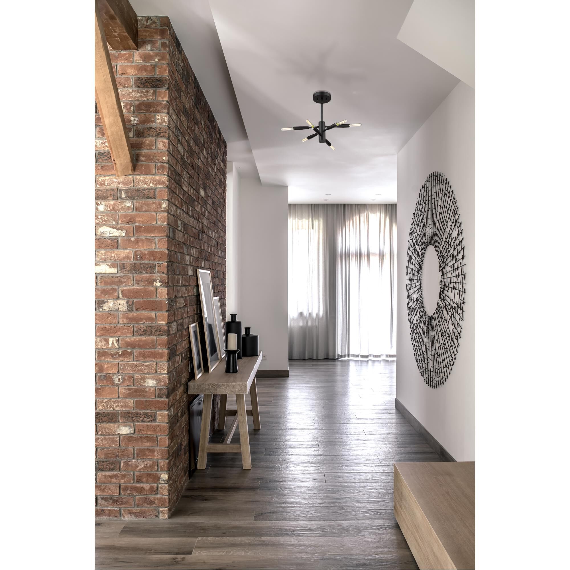 Ascension 16 Inch 6 Light Semi Flush Mount by Z-Lite