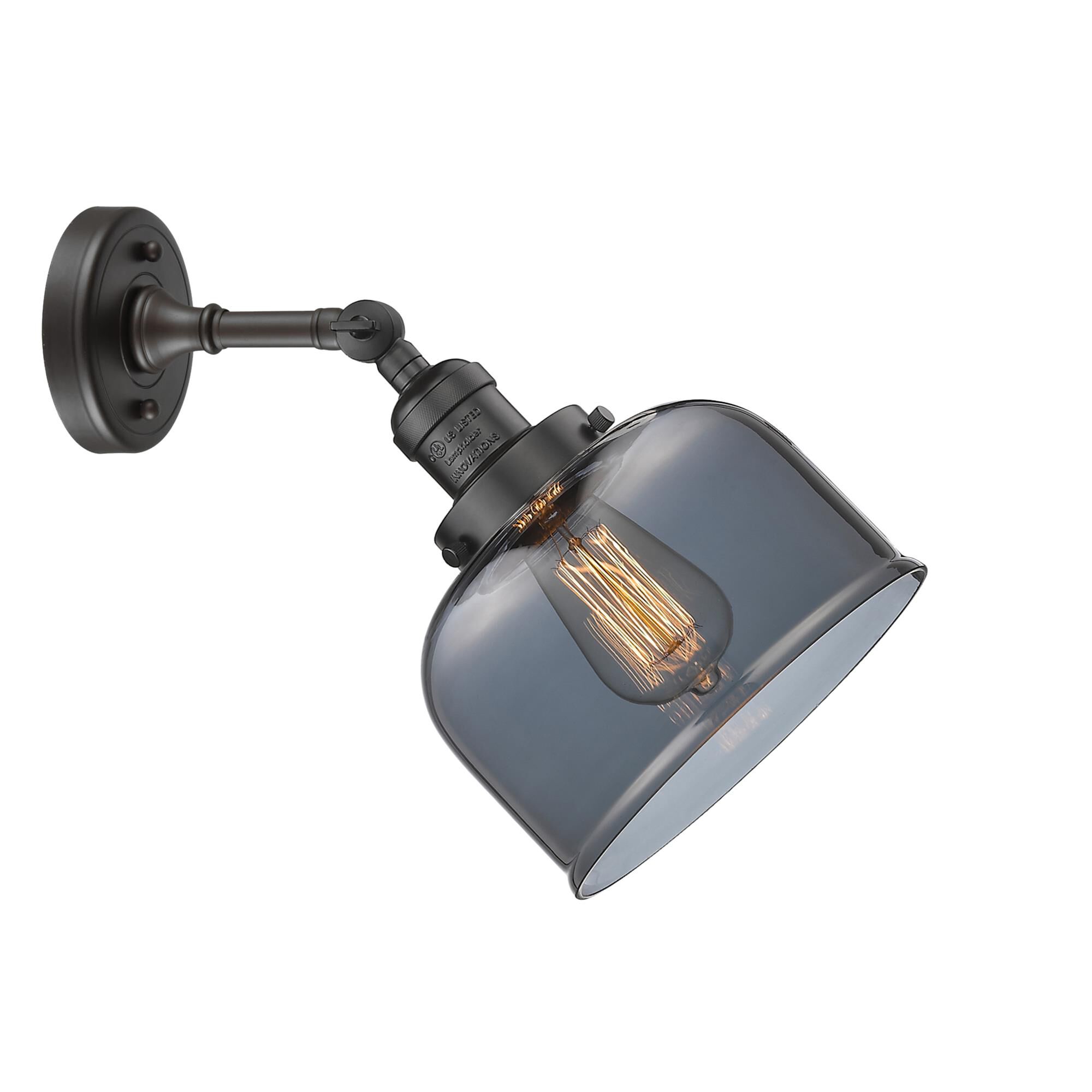 Shown in Oil Rubbed Bronze finish and Plated Smoked glass and None accent