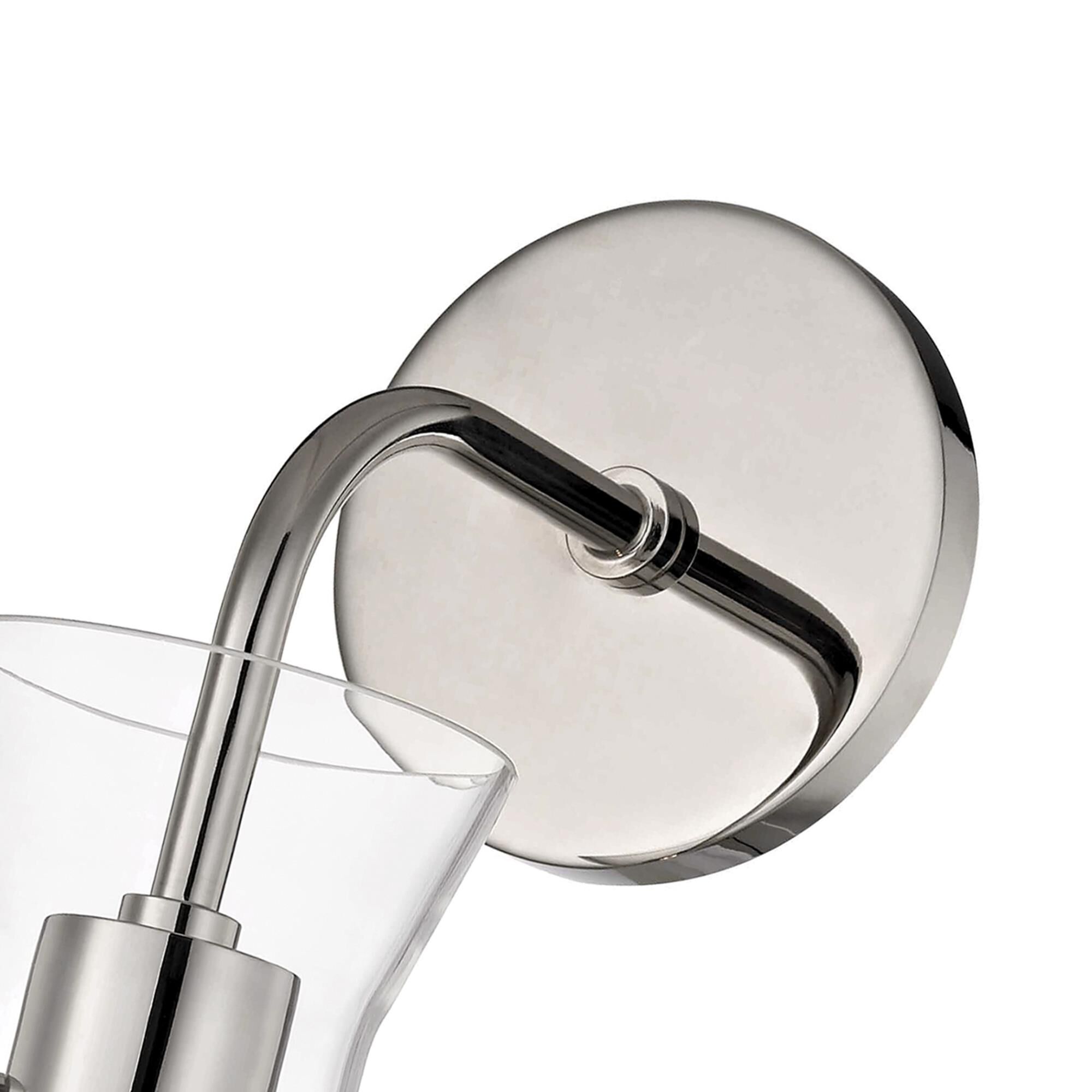 Shown in Polished Nickel finish and Opal Etched glass