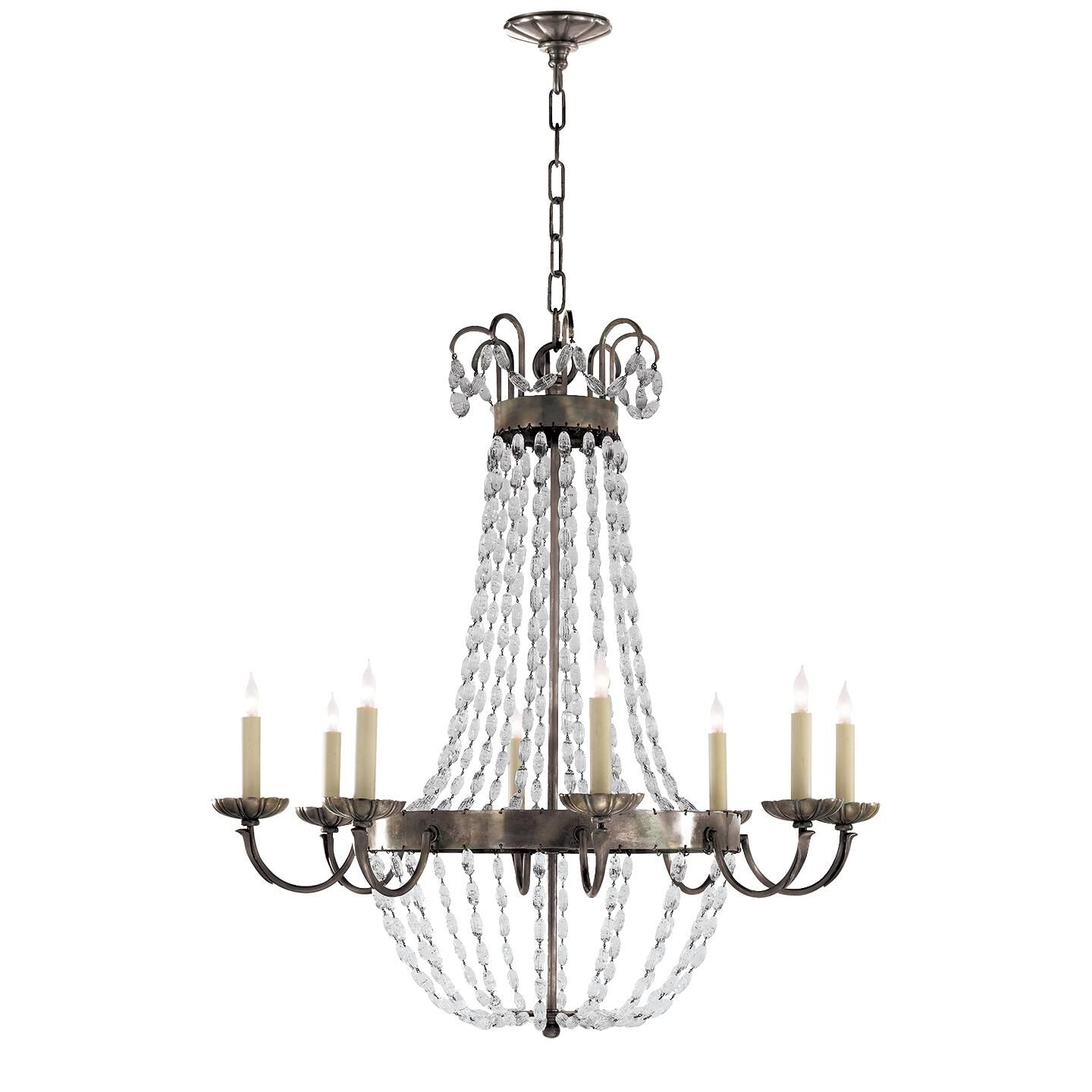 Shown in Sheffield Silver finish and Seeded glass