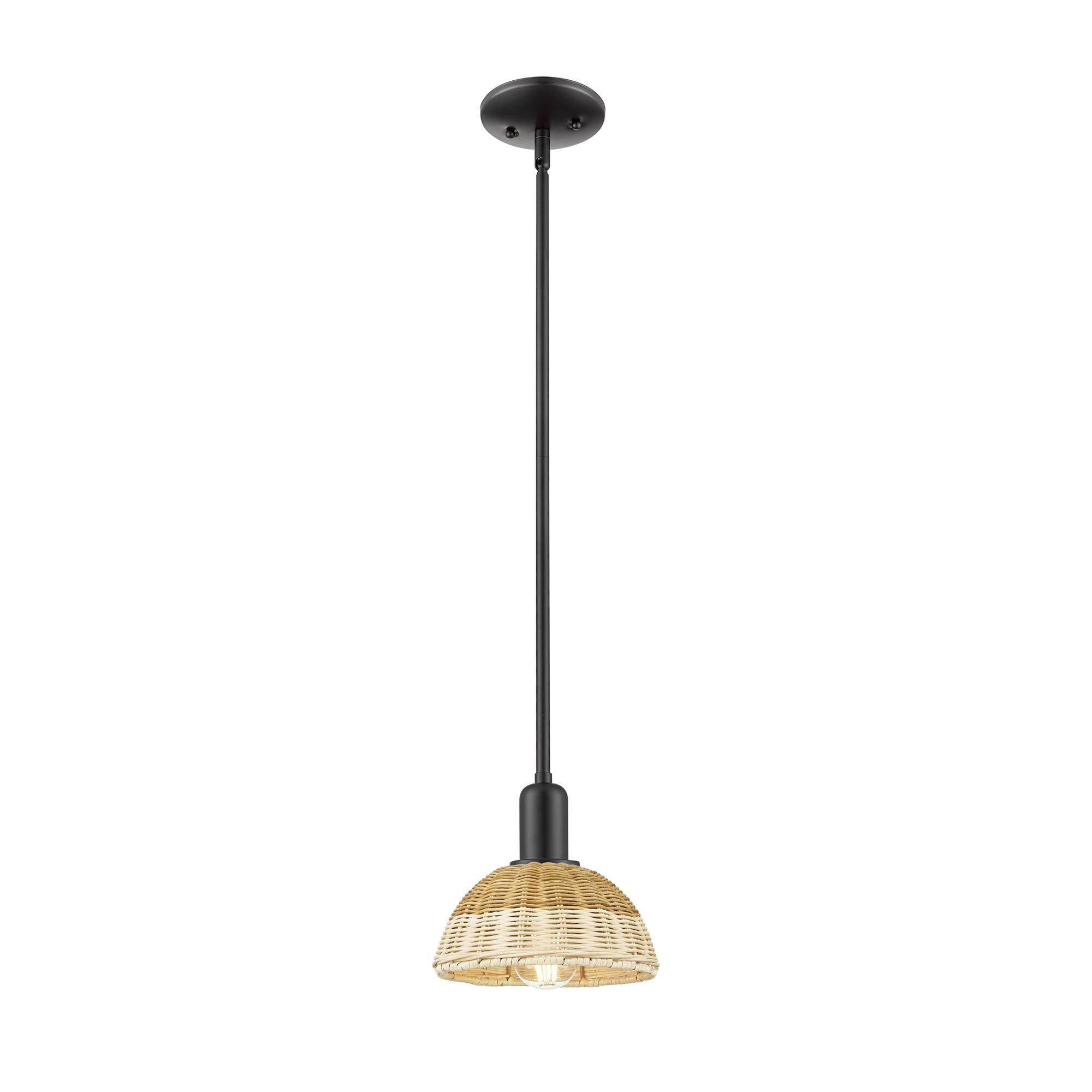 Shown in Matte Black finish and Natural shade
