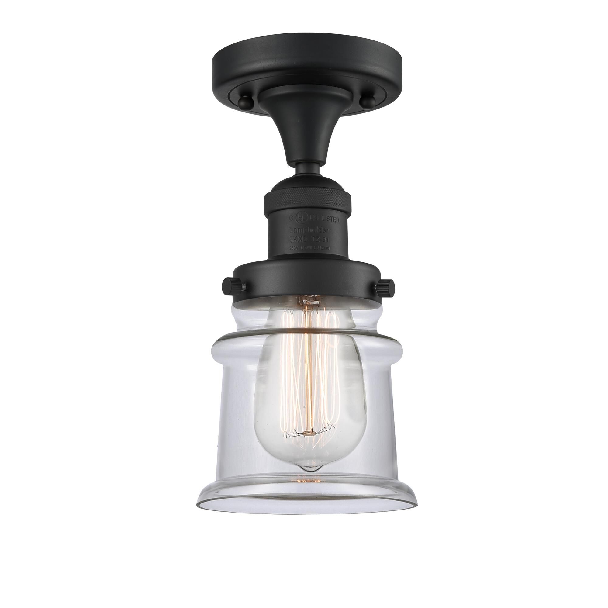 Shown in Matte Black finish and Clear glass