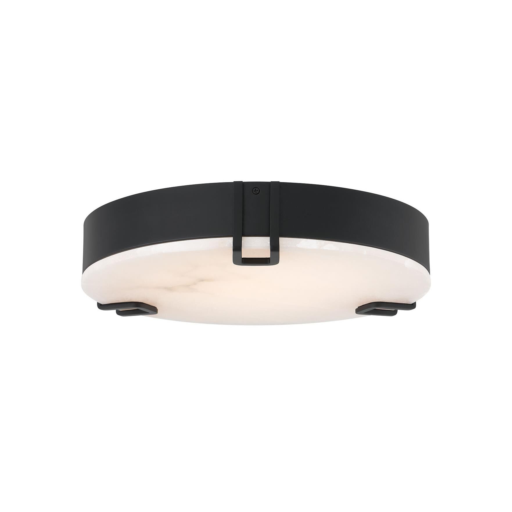 Shown in Black finish and Alabaster glass