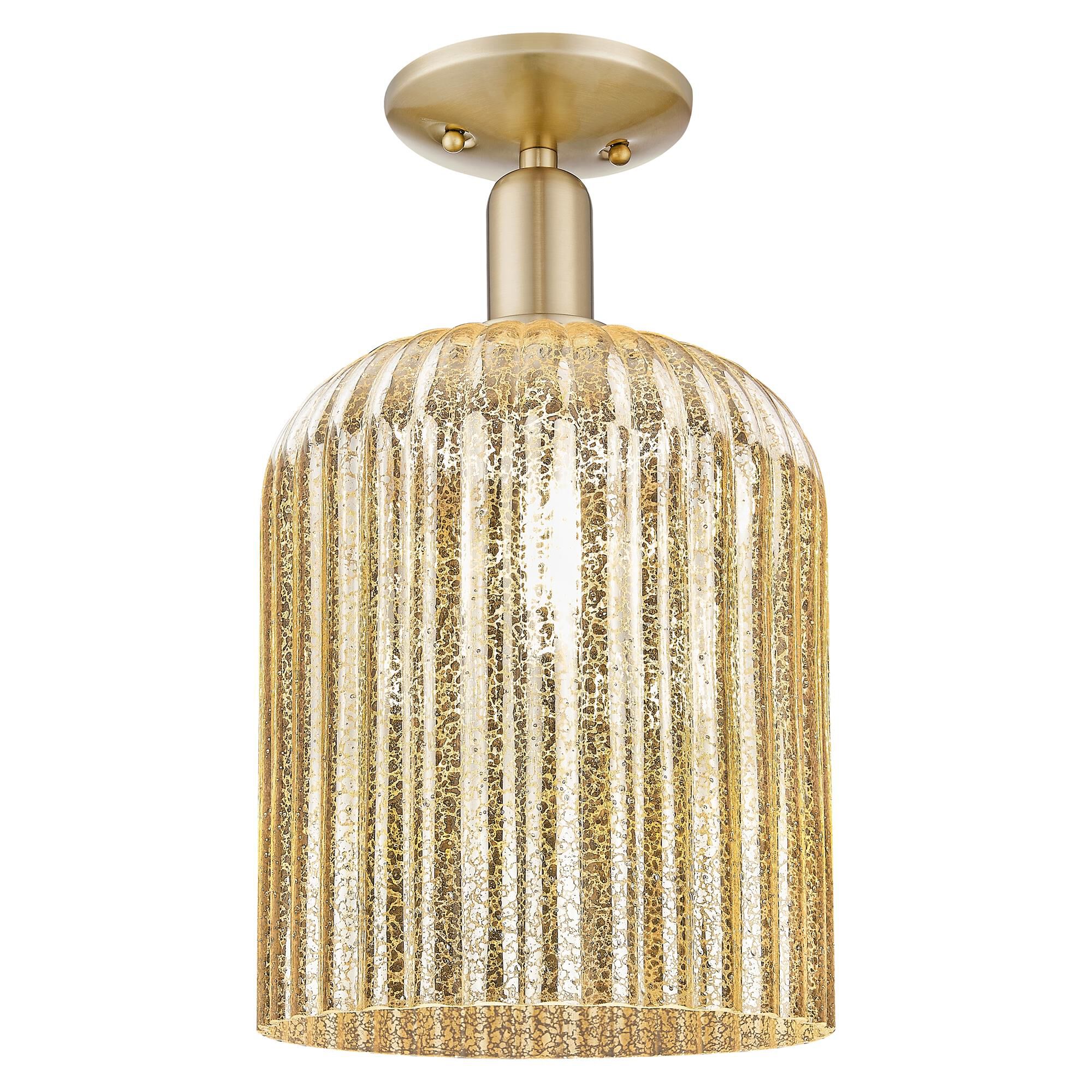 Shown in Champagne Bronze finish and Mercury glass
