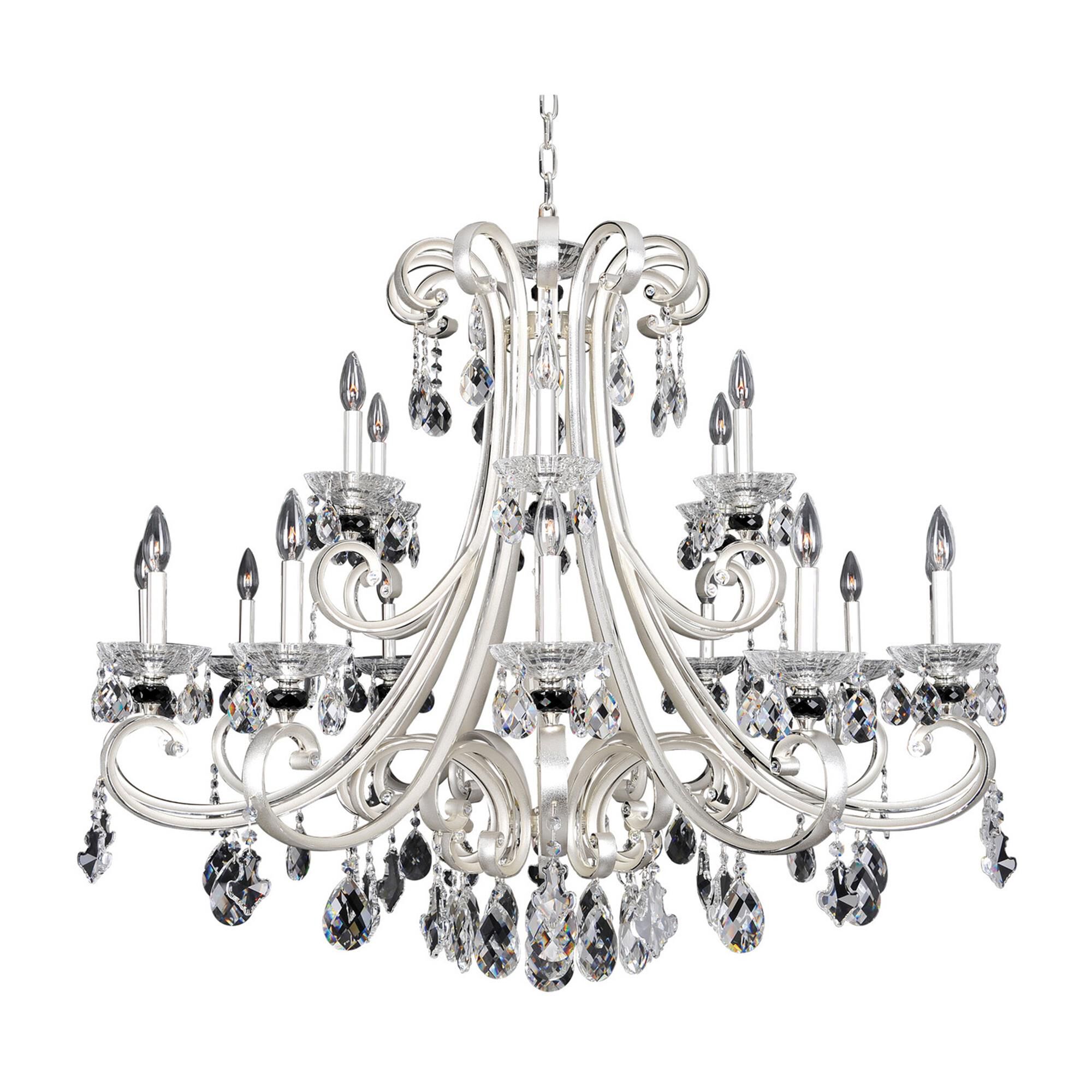 Shown in 2-Tone Silver finish and Firenze Clear crystal