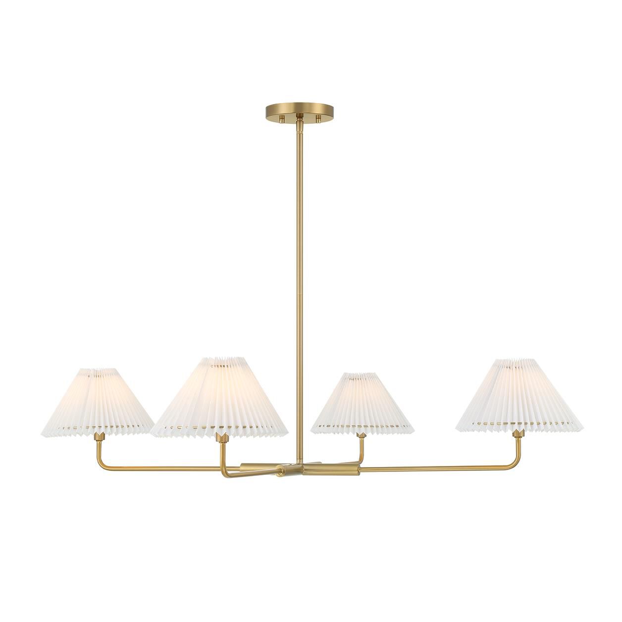 Minimalist 41 Inch 4 Light Chandelier by Meridian Lighting