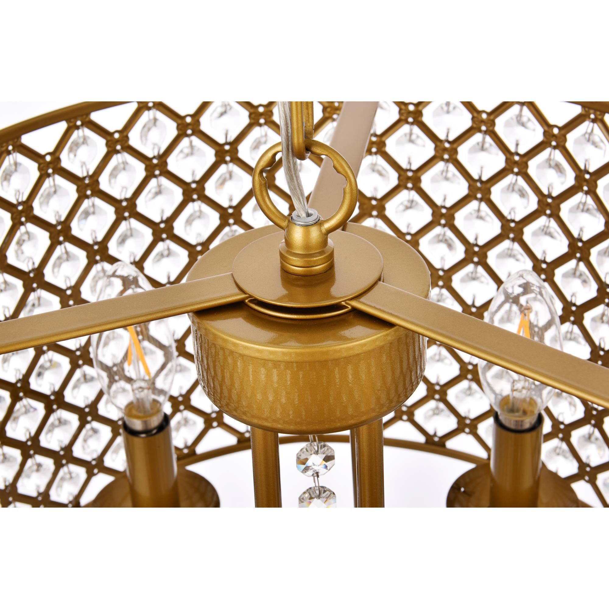 Elise 14 Inch 4 Light Mini Chandelier by Elegant Lighting