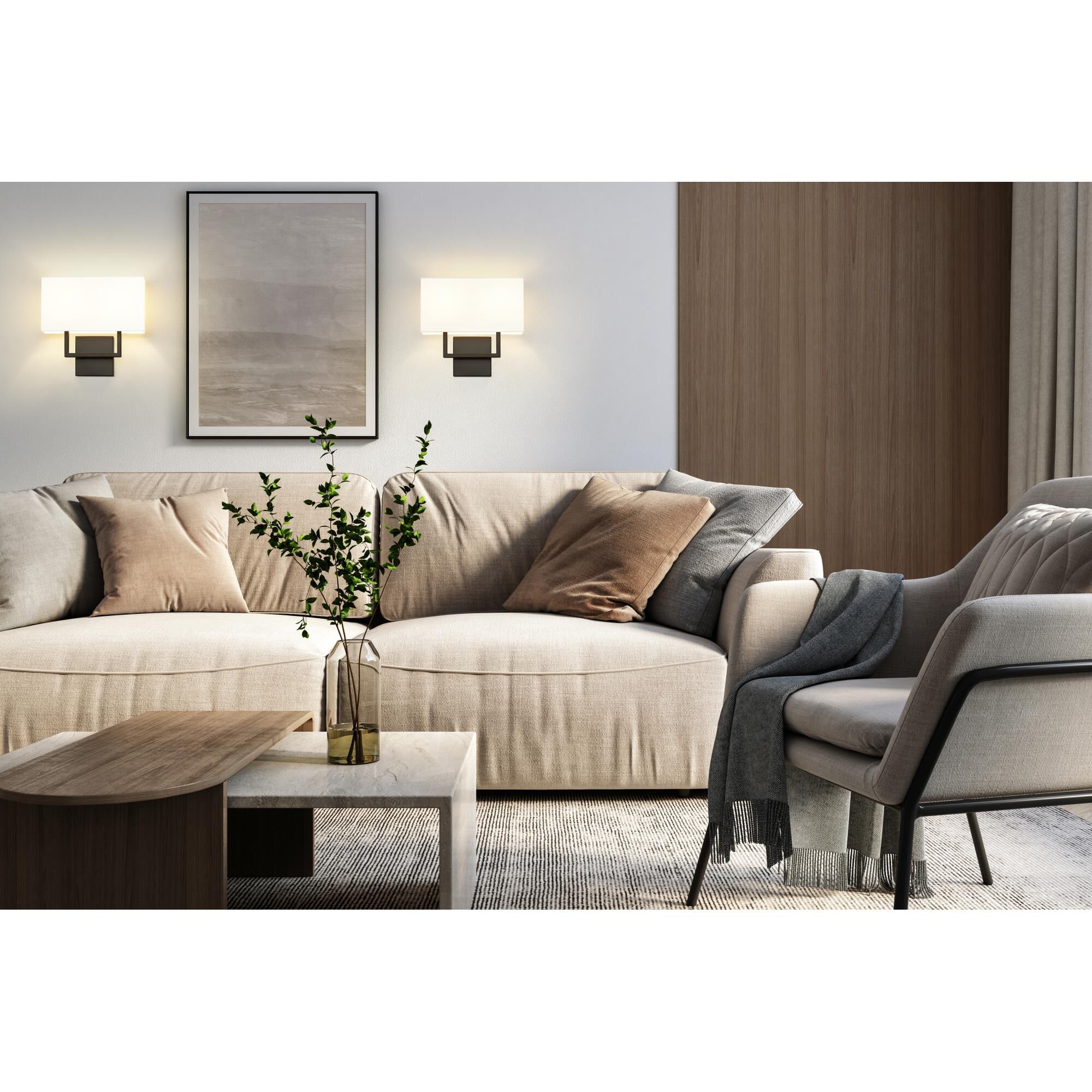 Shown in Matte Black finish and White glass and White shade