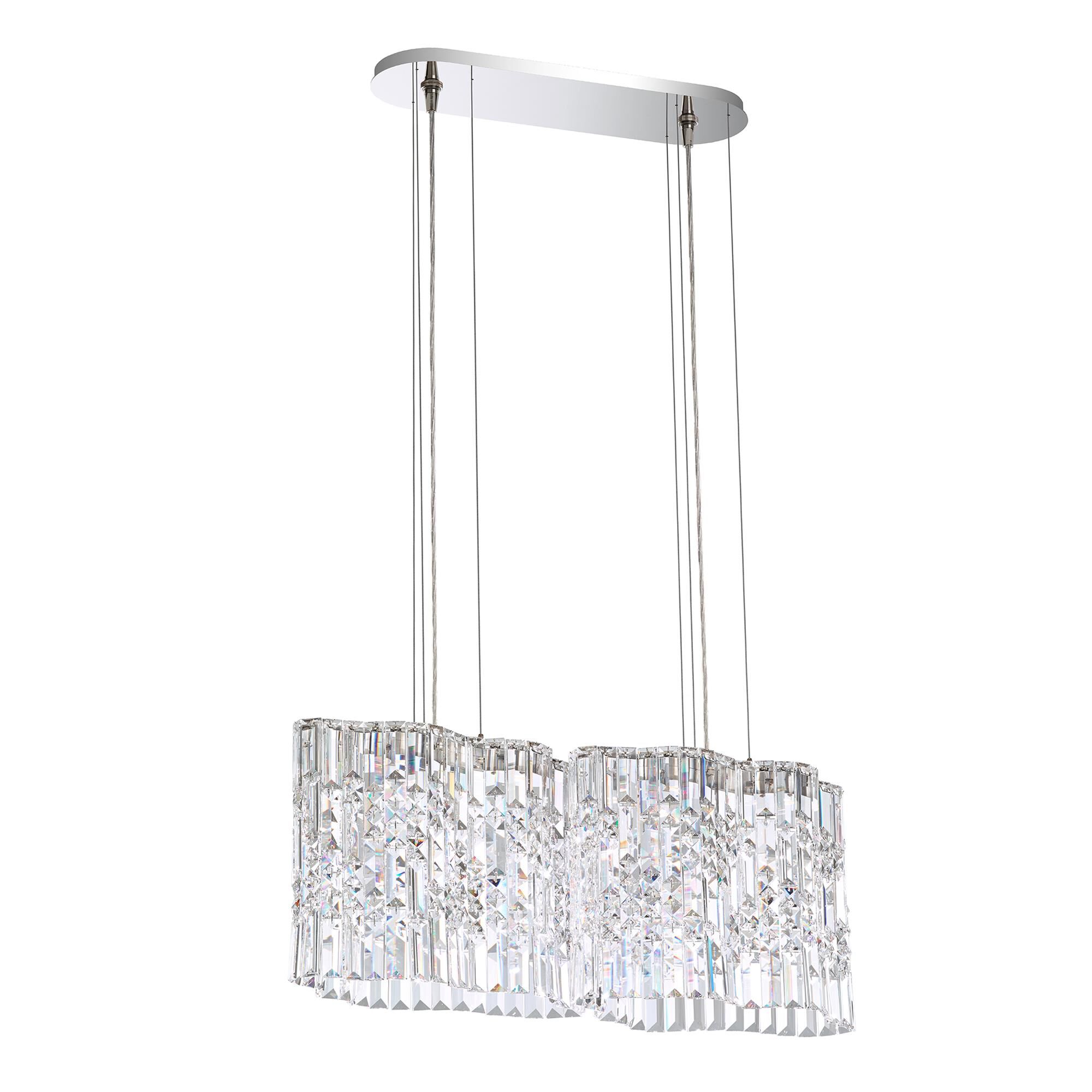 Shown in Polished Stainless Steel finish and Clear Optic crystal