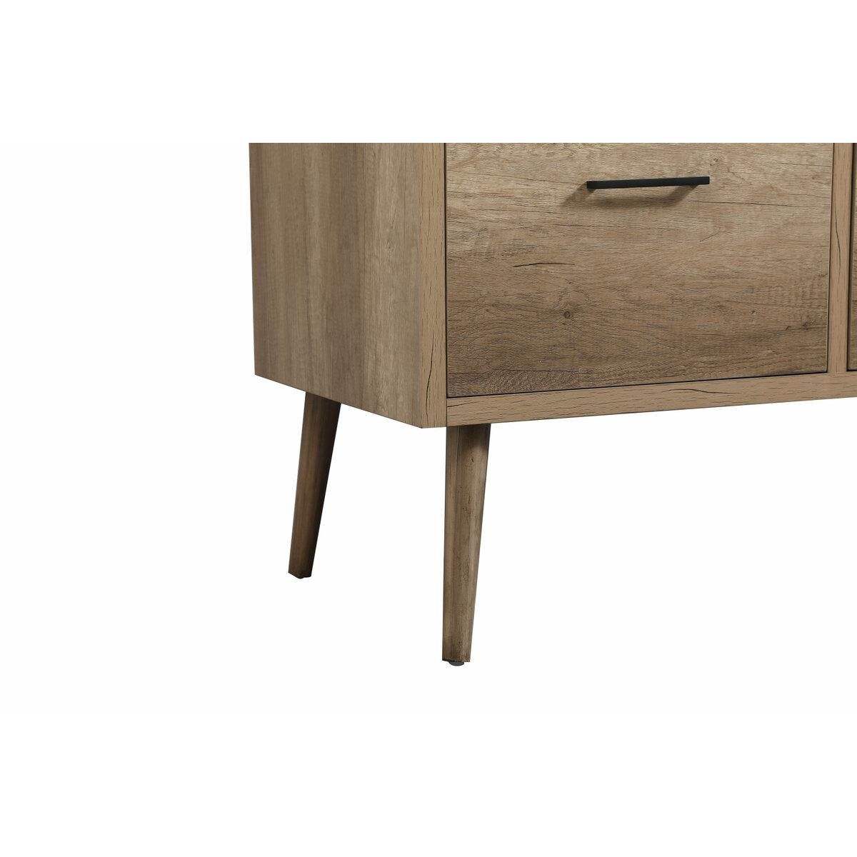 Shown in Natural Oak finish and Without Backsplash accent