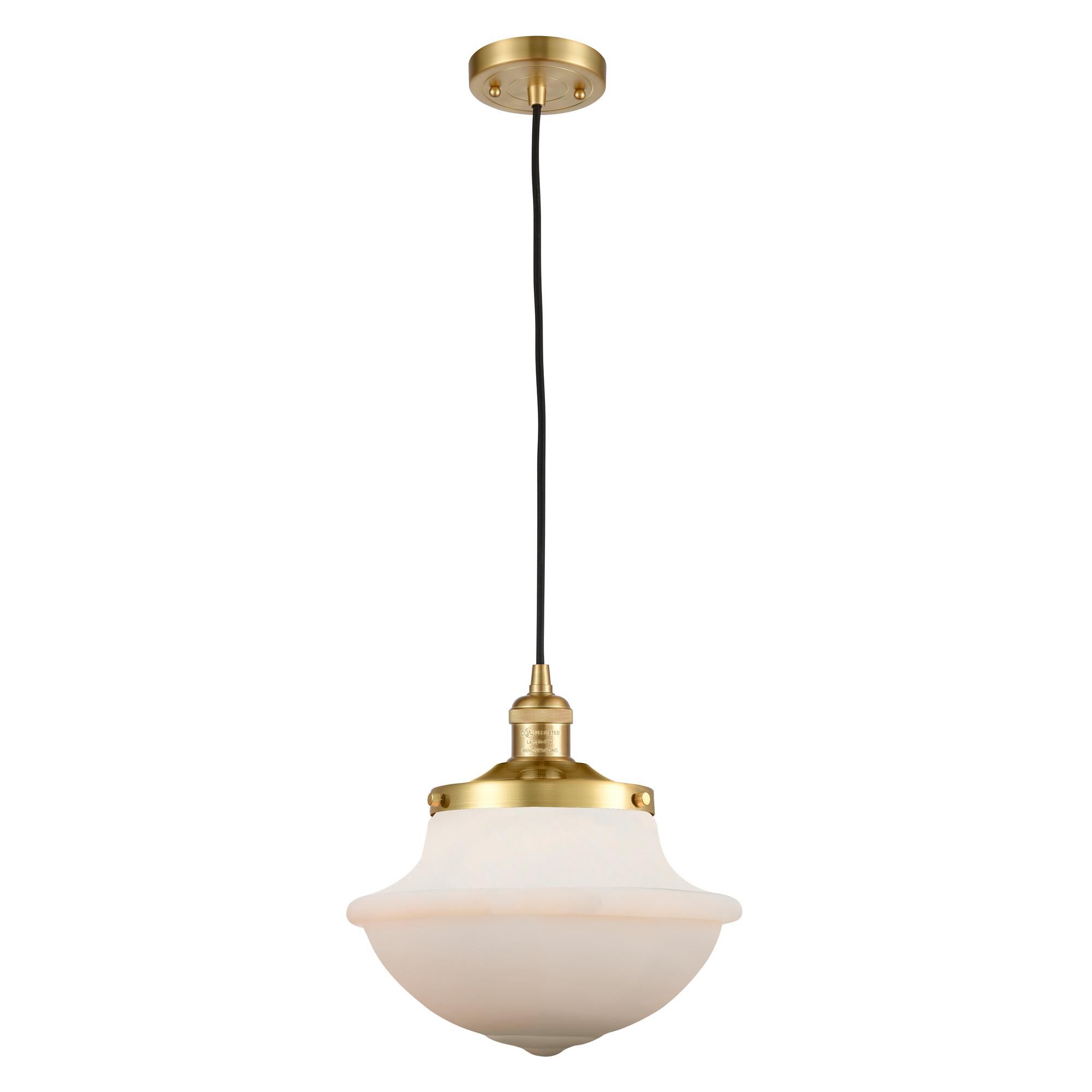 Shown in Satin Gold finish and Matte White glass