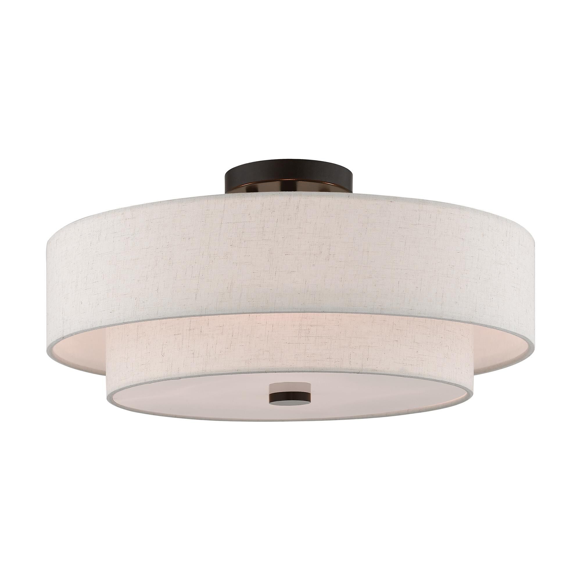 Monroe 18 Inch Semi Flush Mount by Livex Lighting