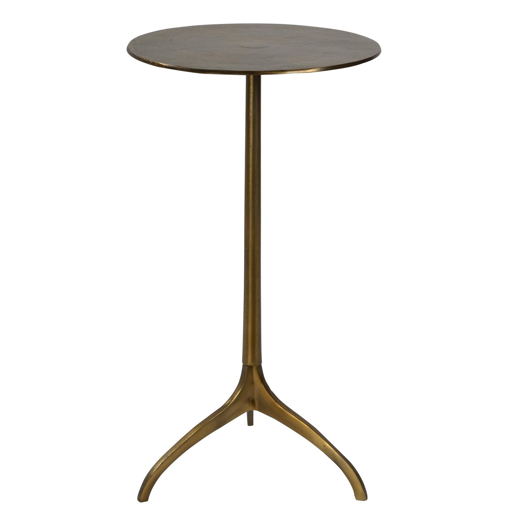Shown in Showcasing Industrial Styling, This Hand Crafted Accent Table Features An Solid Cast Aluminum Constr finish