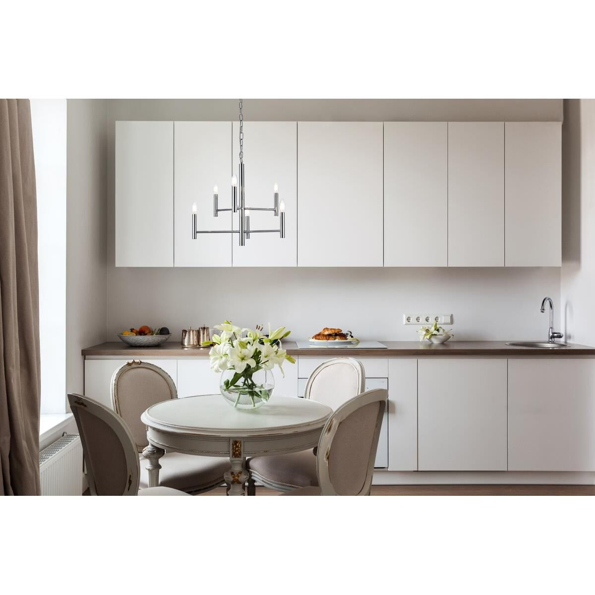 Carmella 22 Inch 6 Light Mini Chandelier by Elegant Lighting