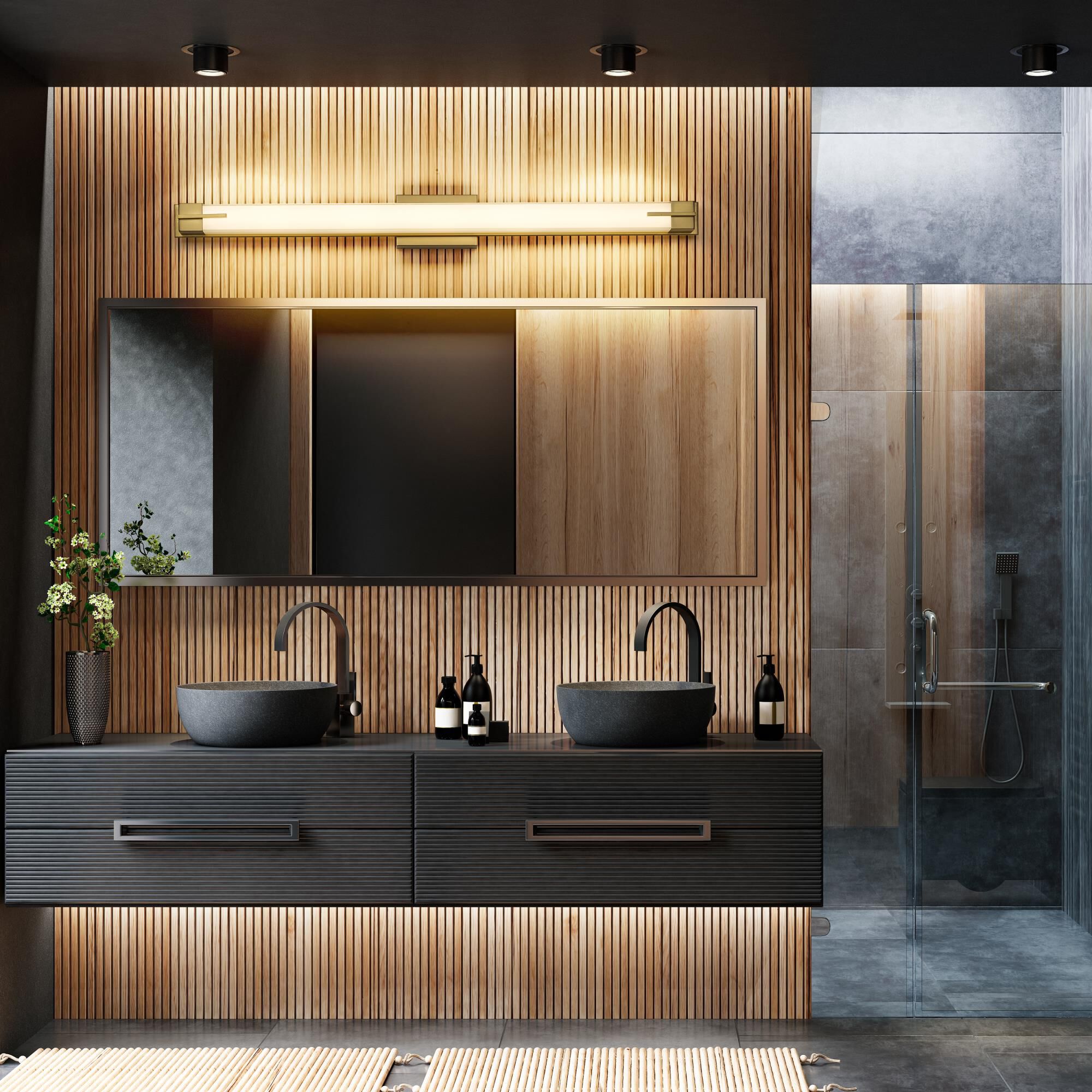 Shown in Modern Gold finish and Gloss Opal glass and Gloss Opal shade