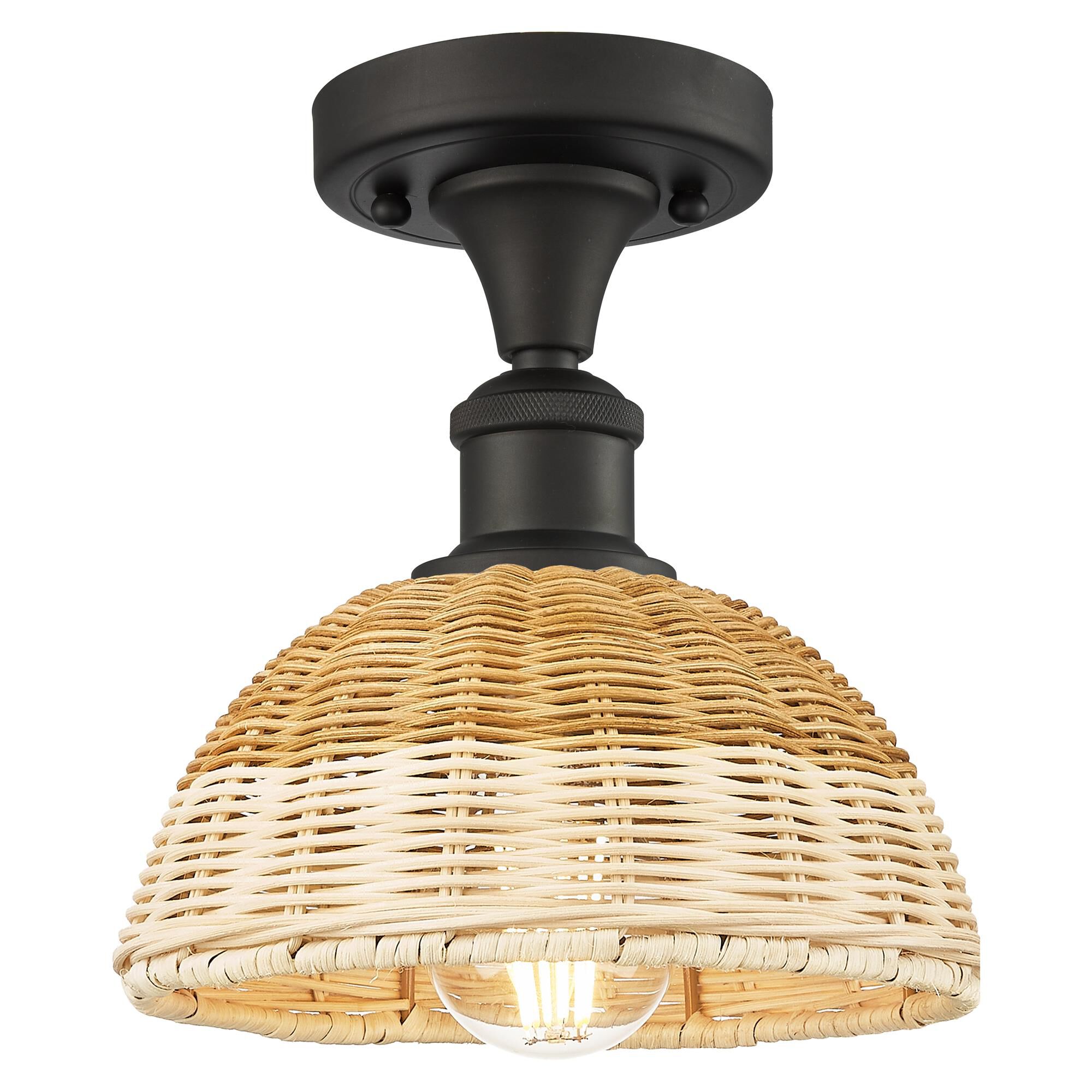 Shown in Oil Rubbed Bronze finish and Natural shade