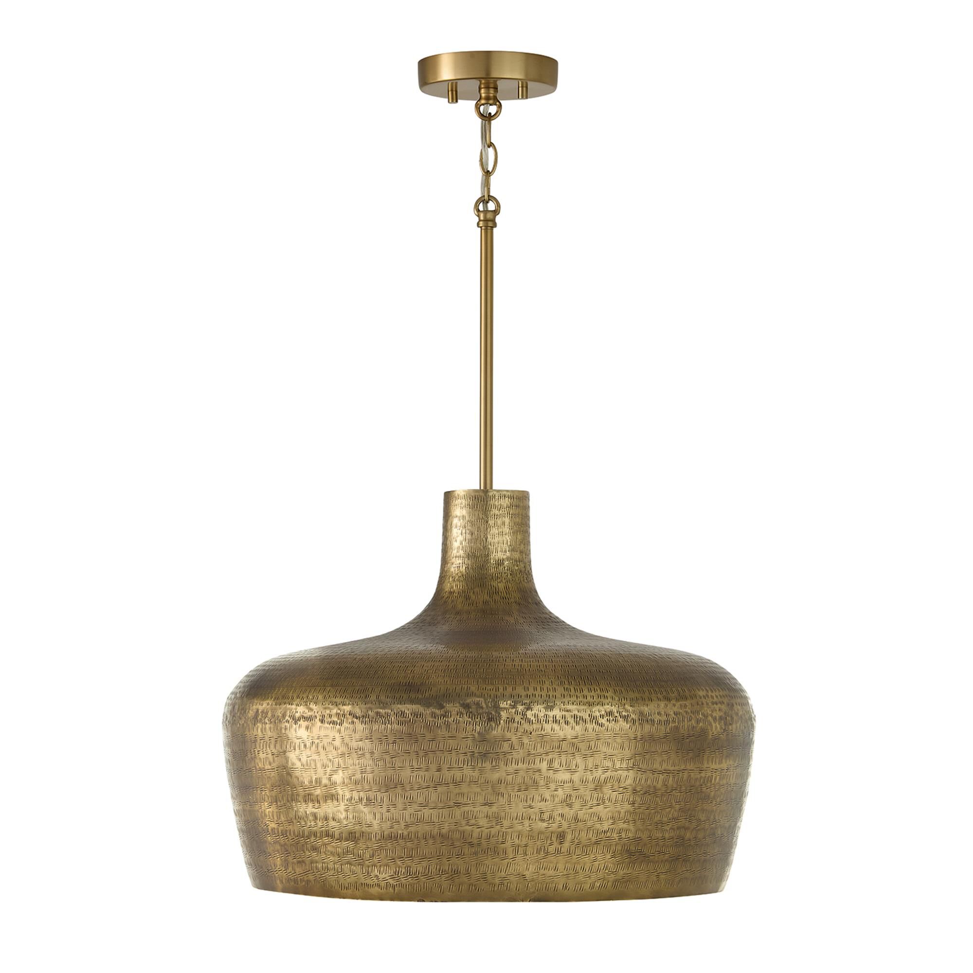 Shown in Tibetan Hammered Brass finish