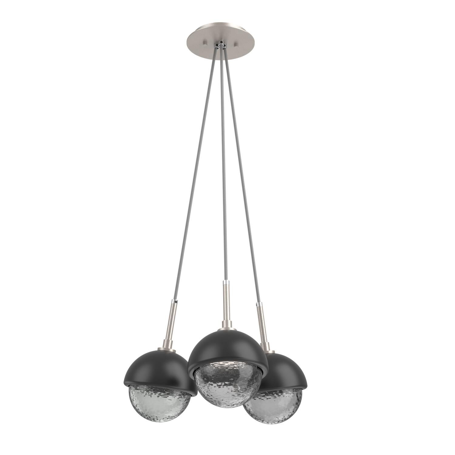 Shown in Beige Silver finish and Smoke glass and Matte Black accent
