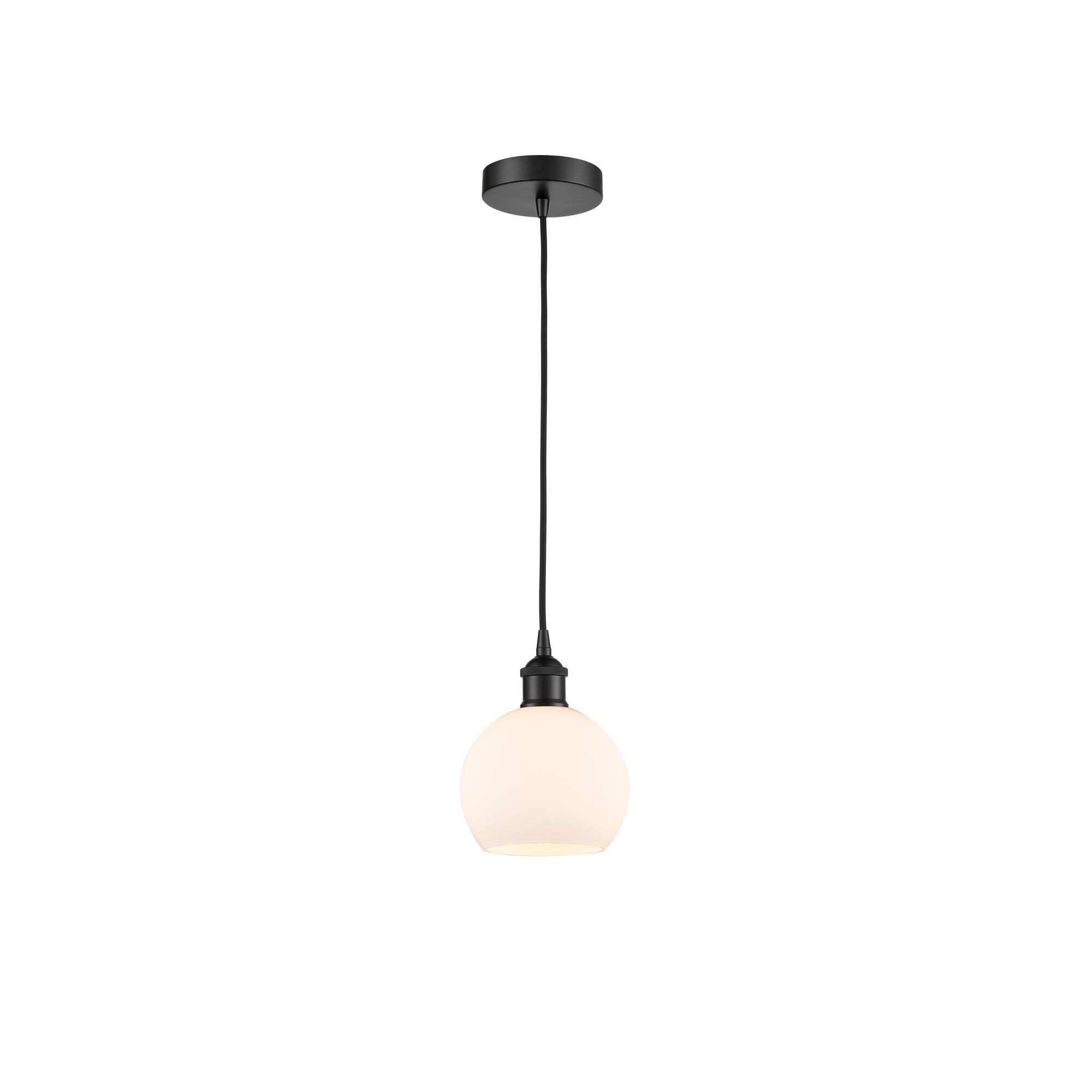 Shown in Matte Black finish and Cased Matte White glass