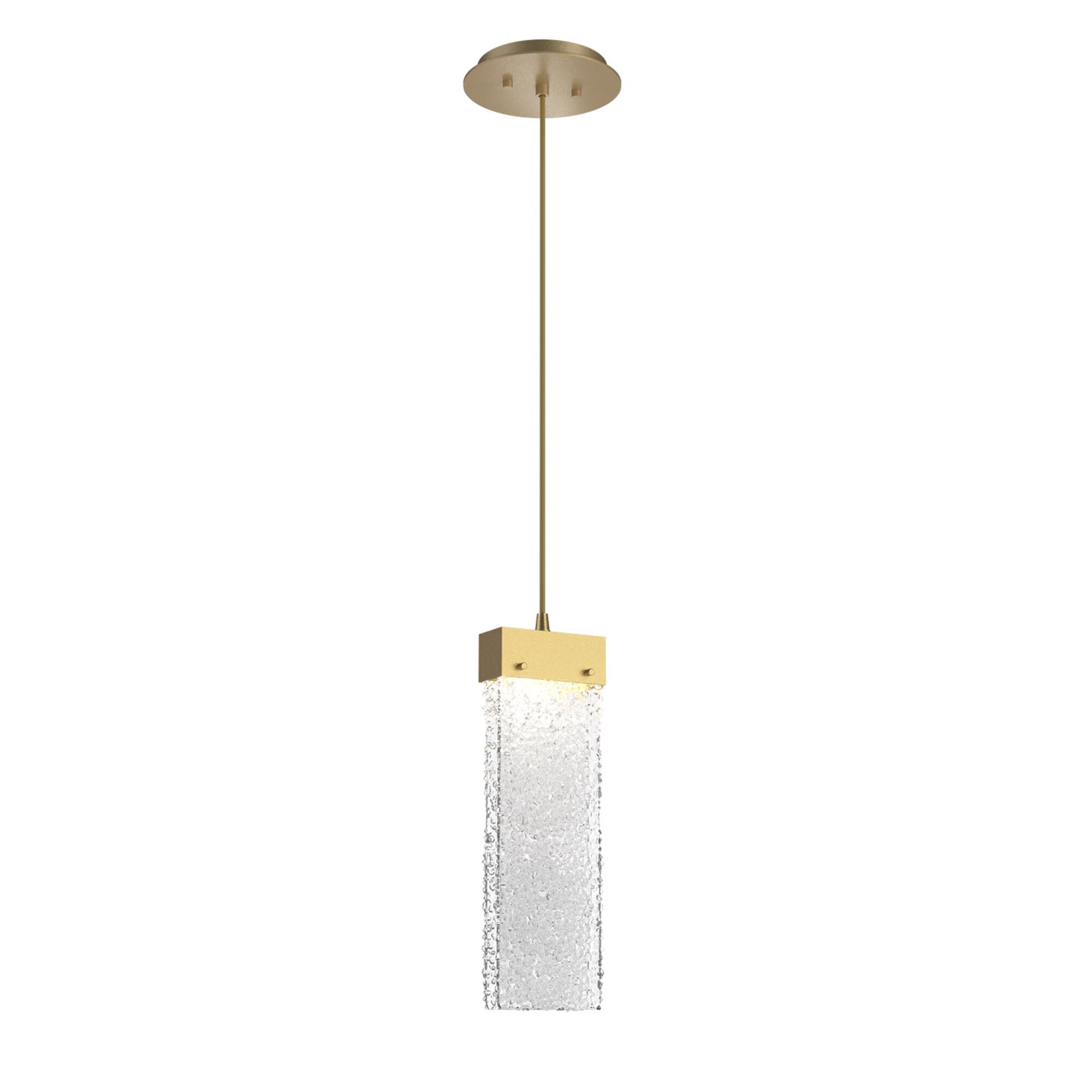 Shown in Gilded Brass finish and Clear Rimelight glass