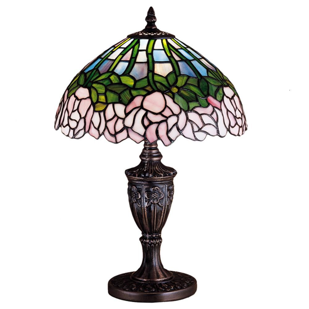 Shown in Mahogany Bronze finish and Passion Pink-Bronzed Green-Opal glass