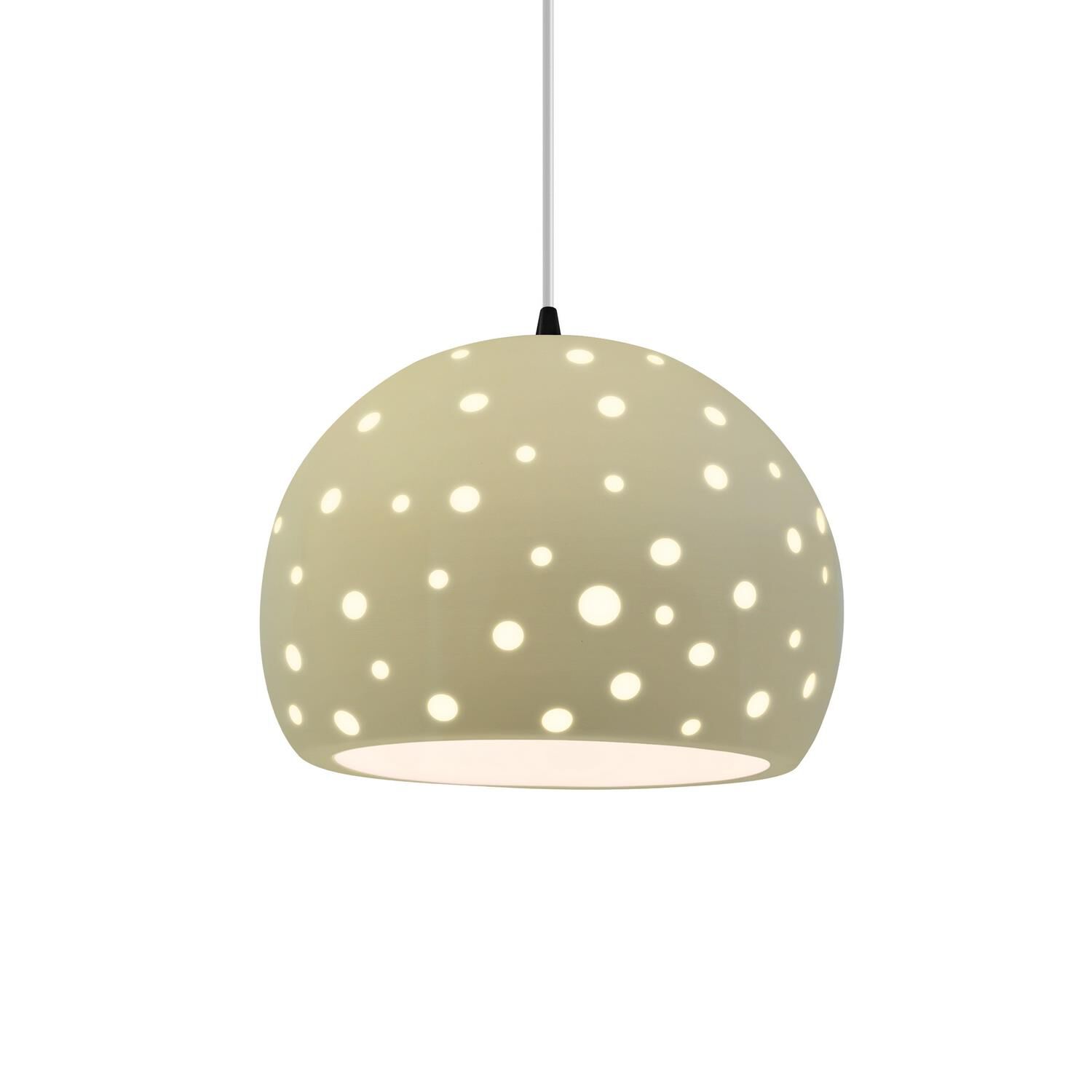 Perforated Globe 12 Inch Large Pendant by Justice Design Group